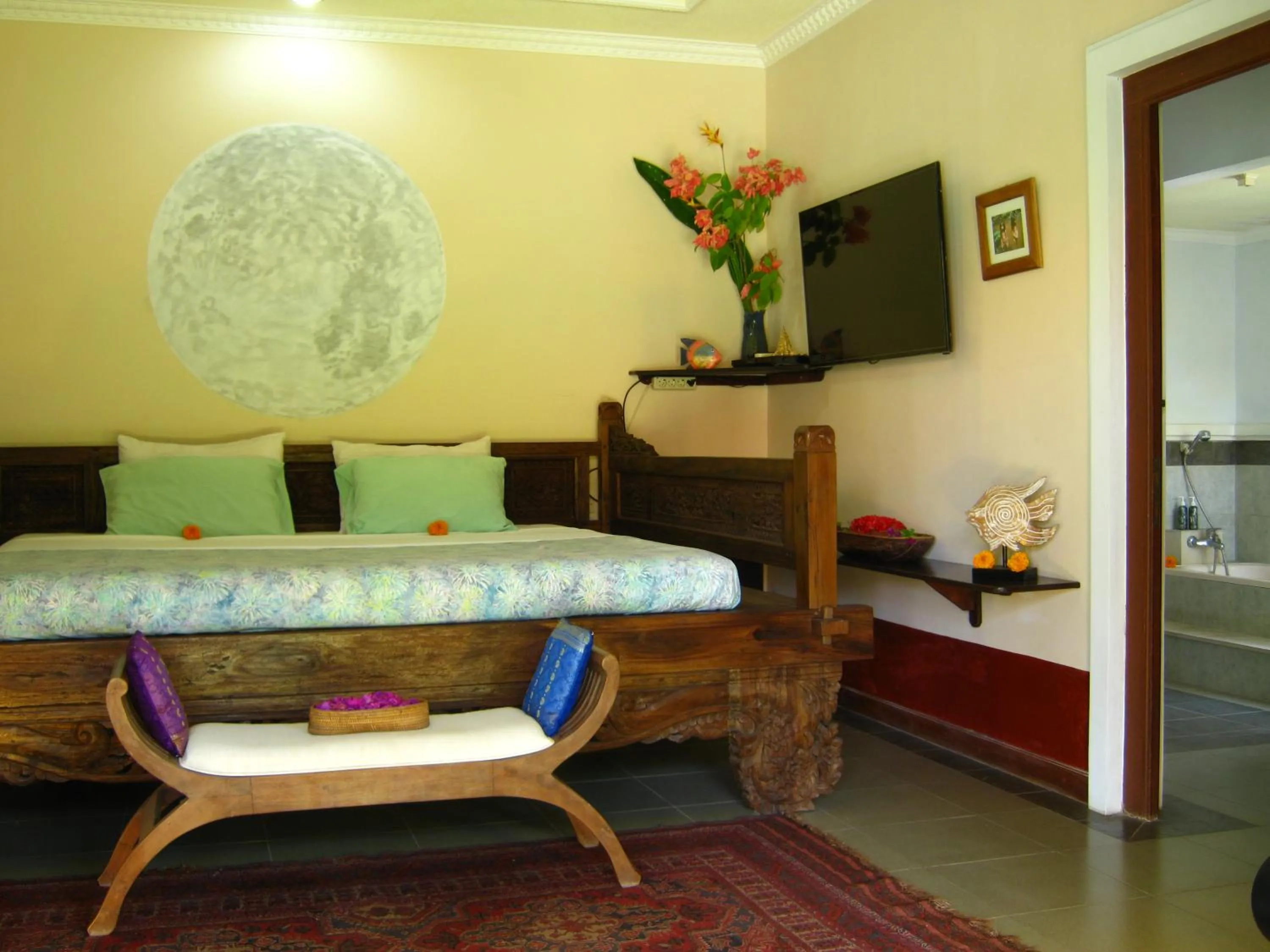 Bedroom, Bed in Villa Shantitara Bungalows