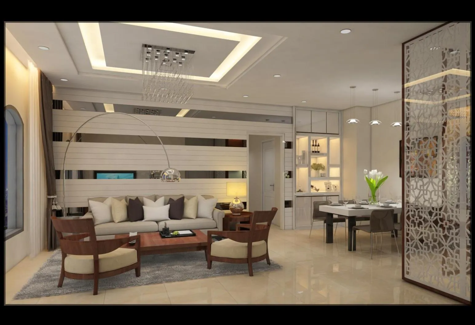 Living room in Rung Huong Apartment