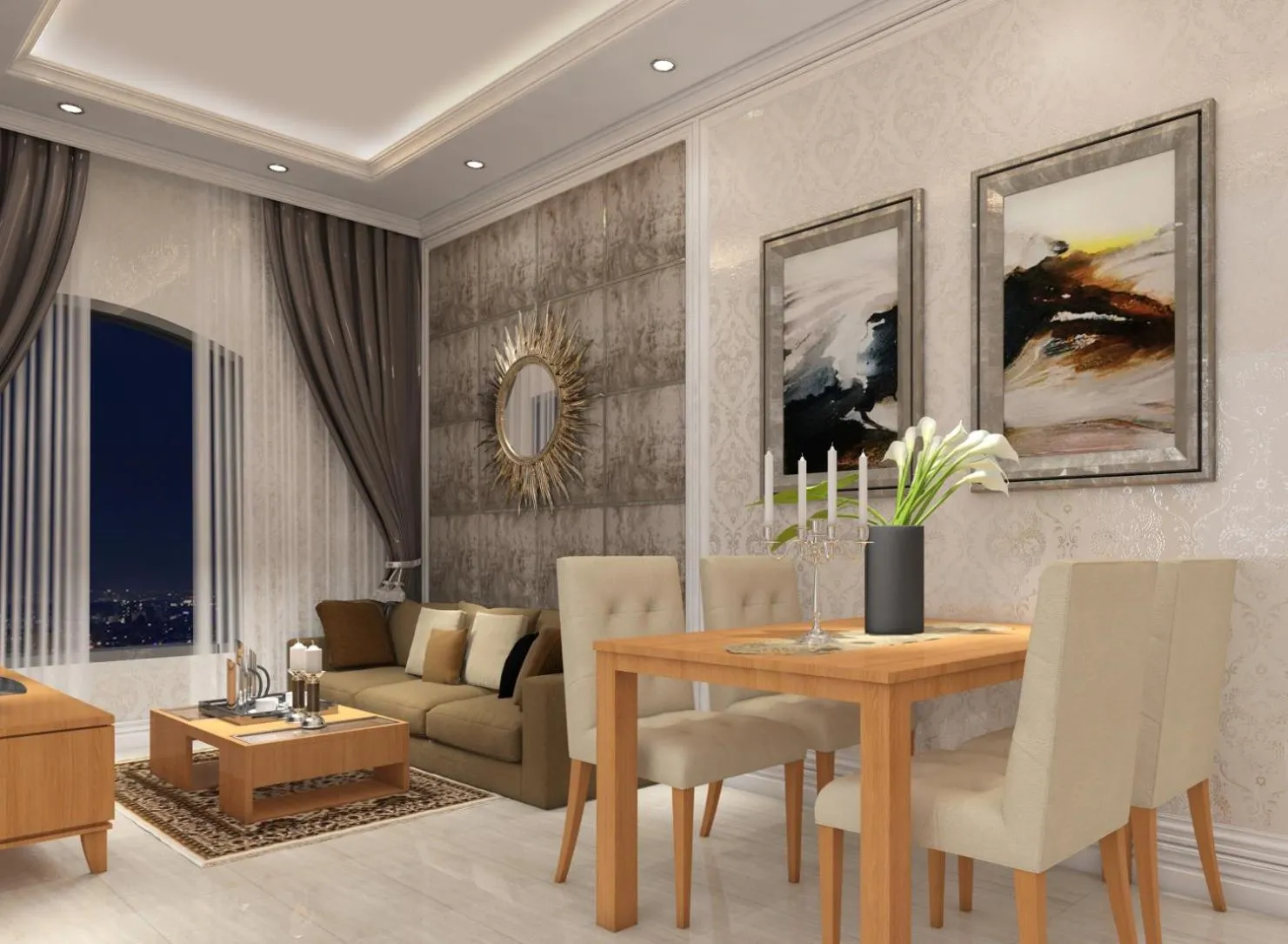 Living room in Rung Huong Apartment