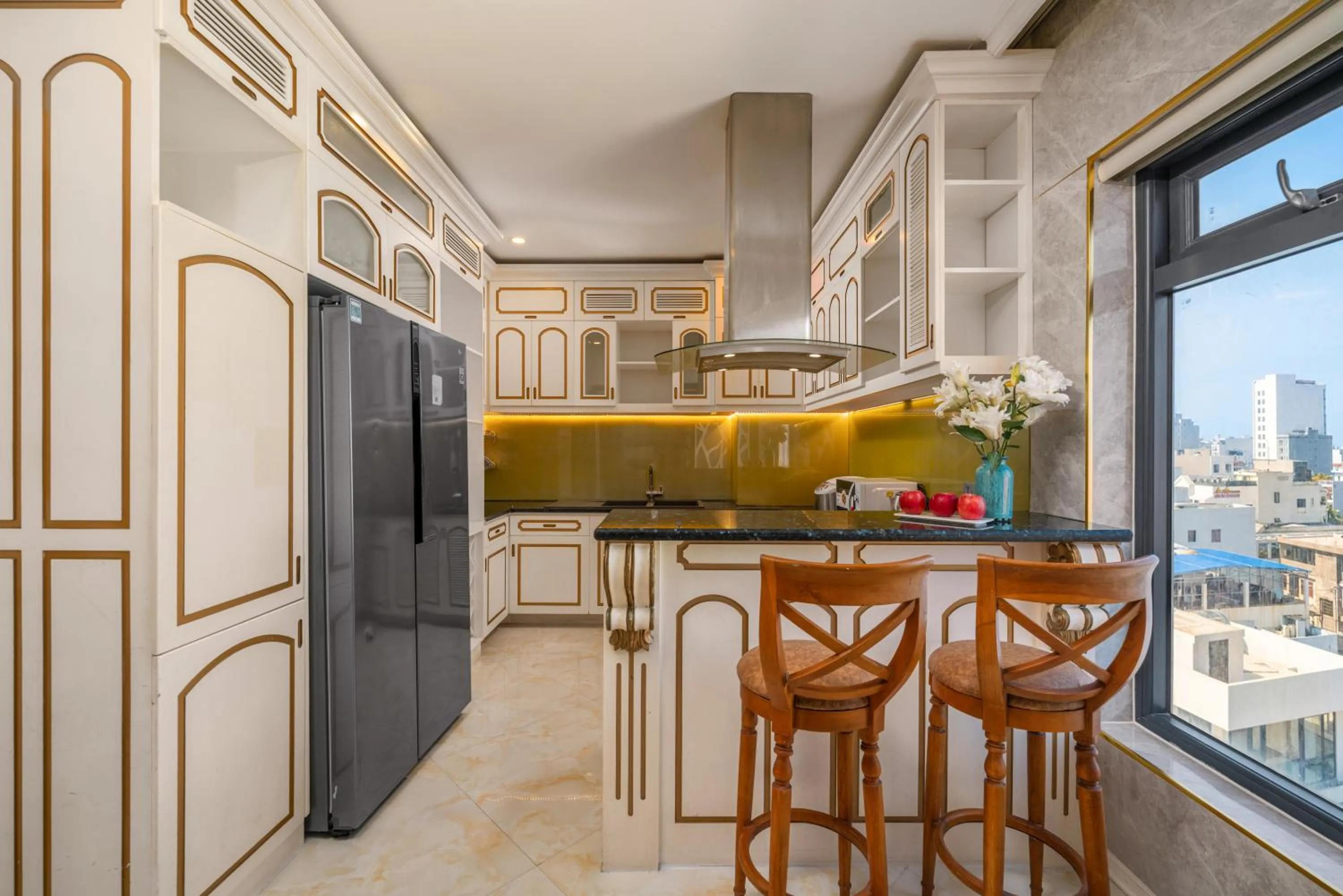 Kitchen or kitchenette in Rung Huong Apartment