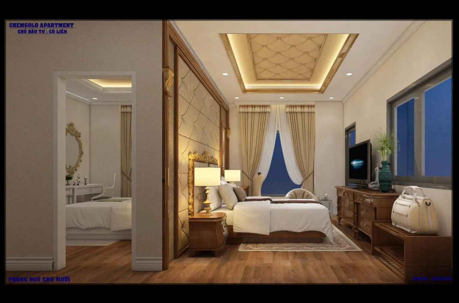 Bed in Rung Huong Apartment