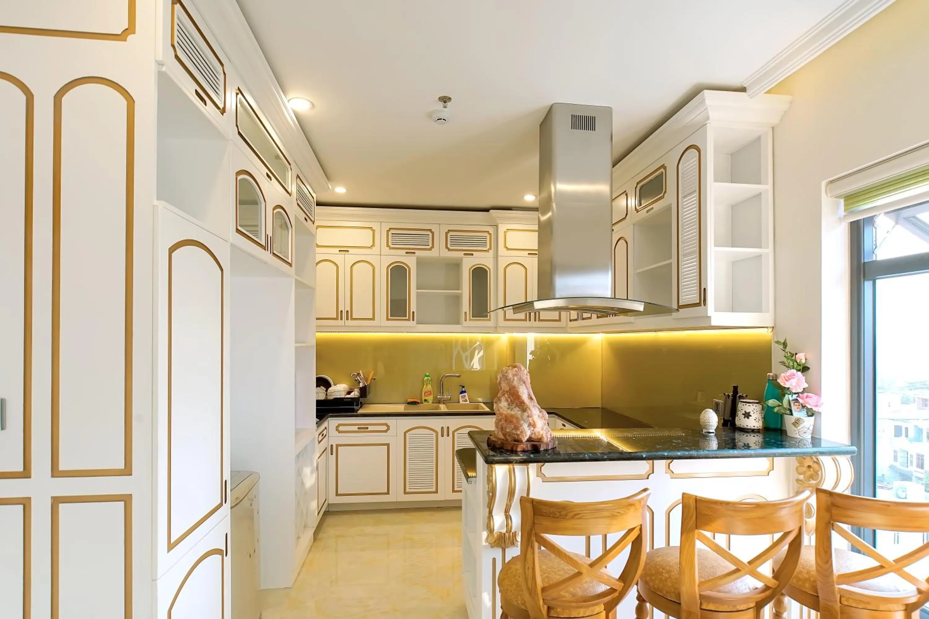 Kitchen or kitchenette in Rung Huong Apartment