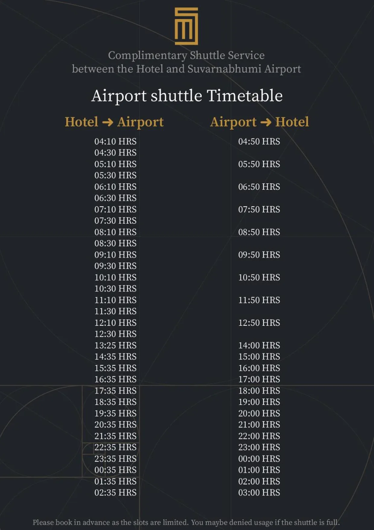 shuttle in Siam Mandarina Hotel - Free BKK Airport Shuttle