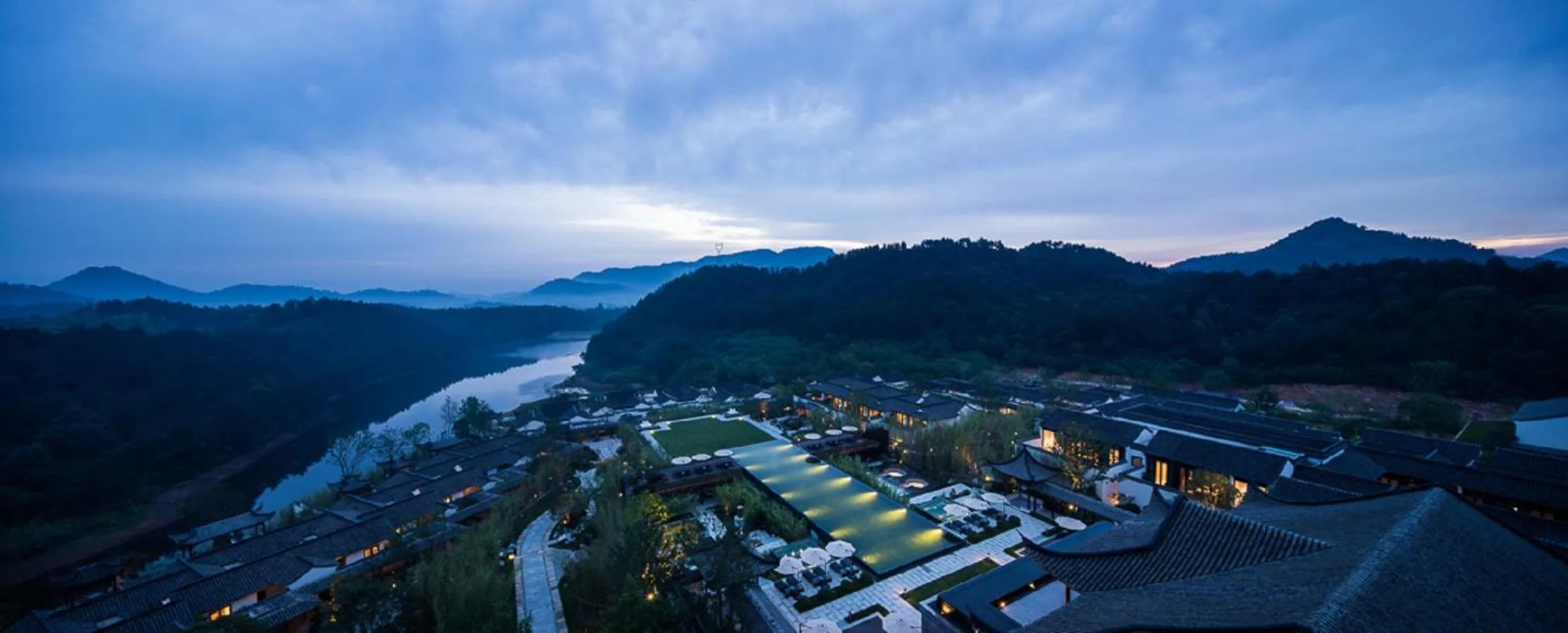 Bird's eye view in Banyan Tree Anji