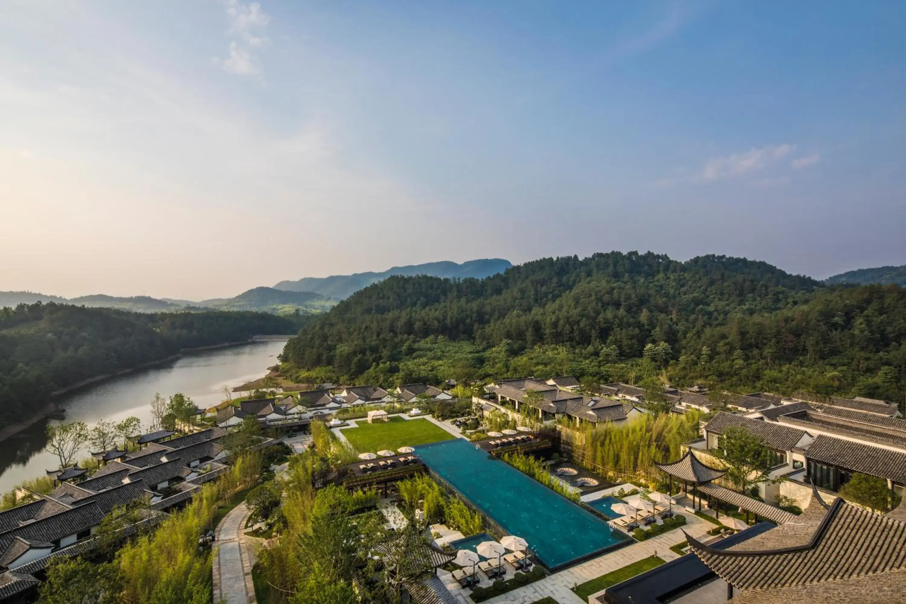 Bird's eye view in Banyan Tree Anji Bird's eye view in Banyan Tree Anji