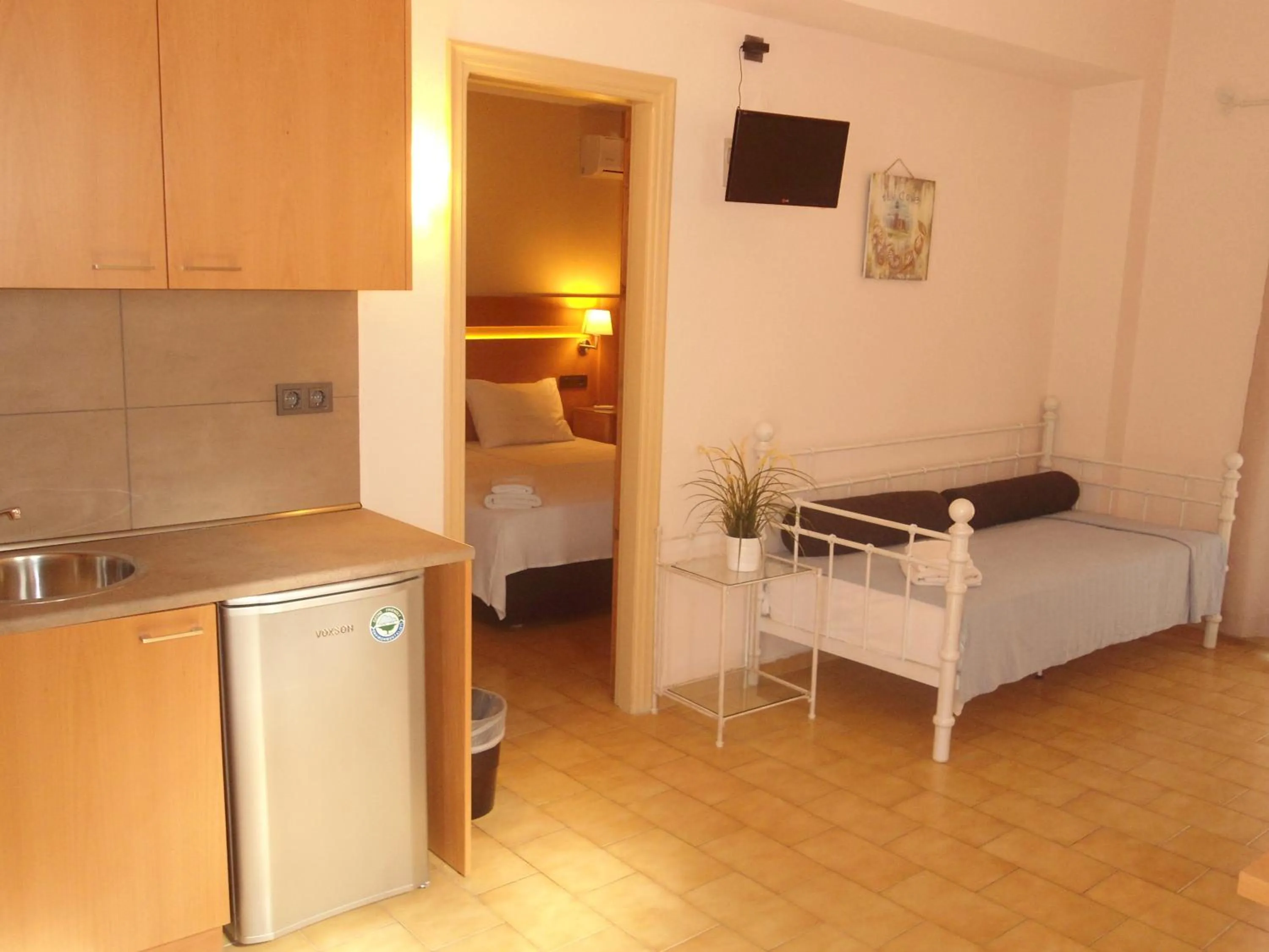 Kitchen or kitchenette in Byzance Hotel