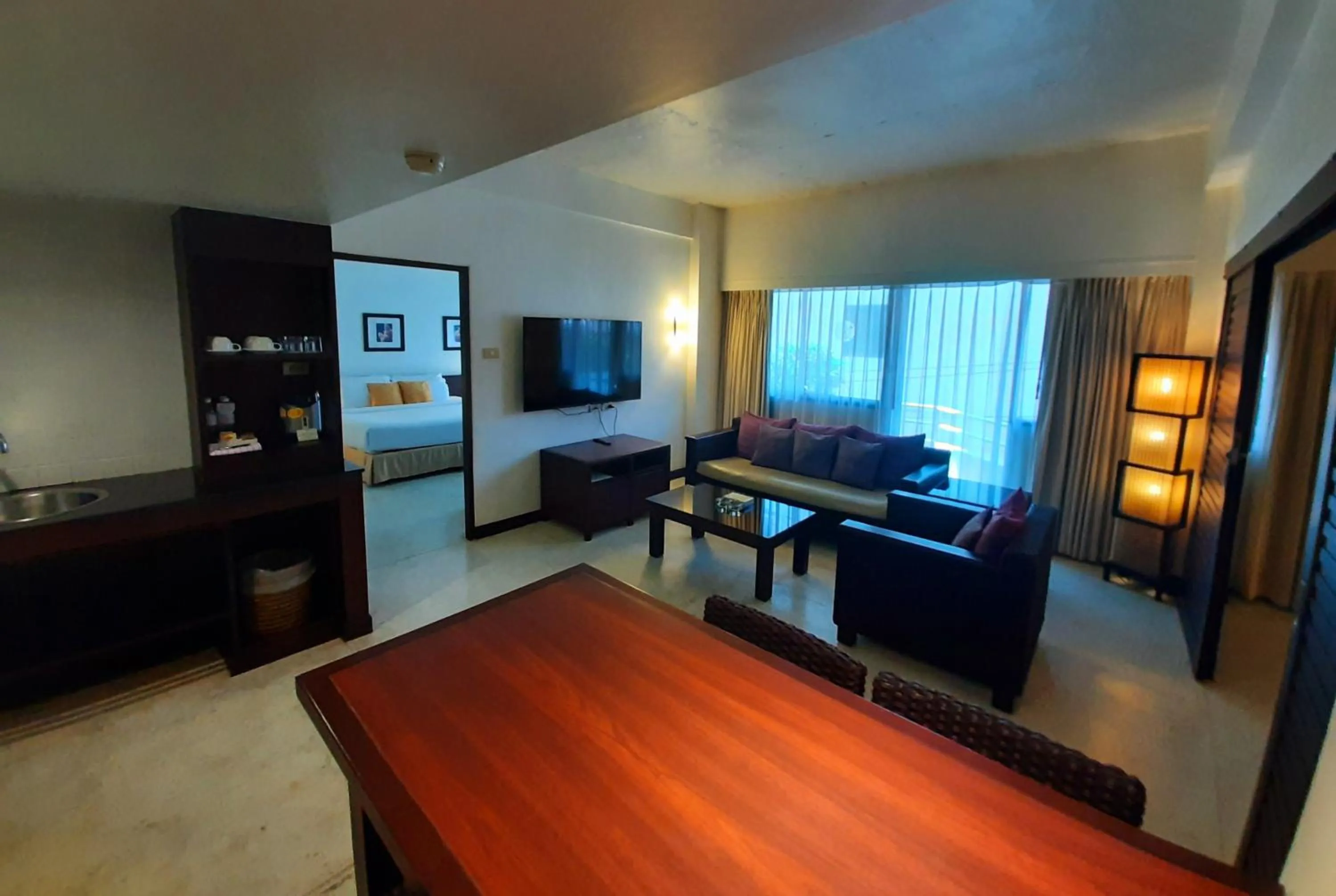 Living room, Bed in Grand Hotel