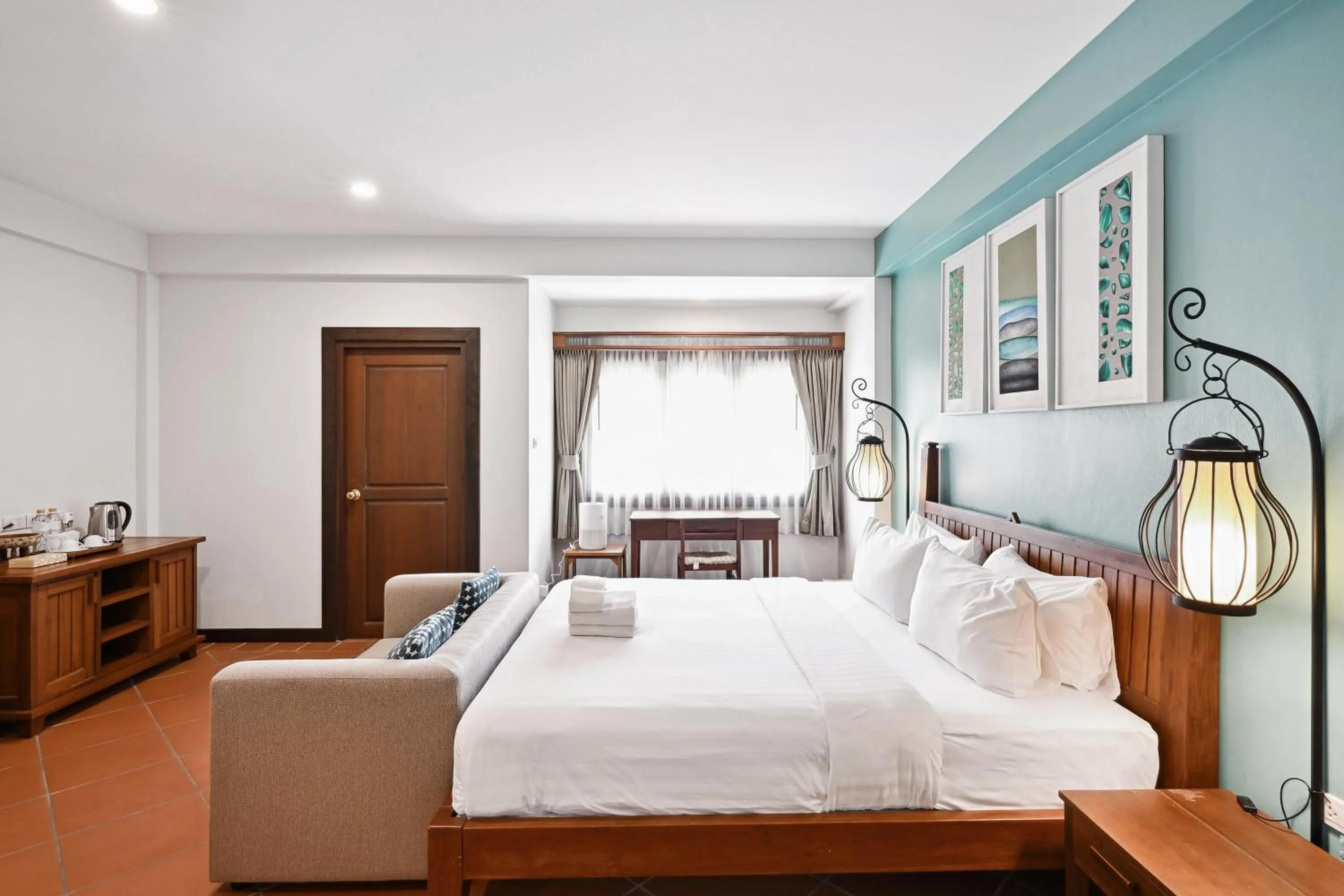 Bed in Villa Sanpakoi