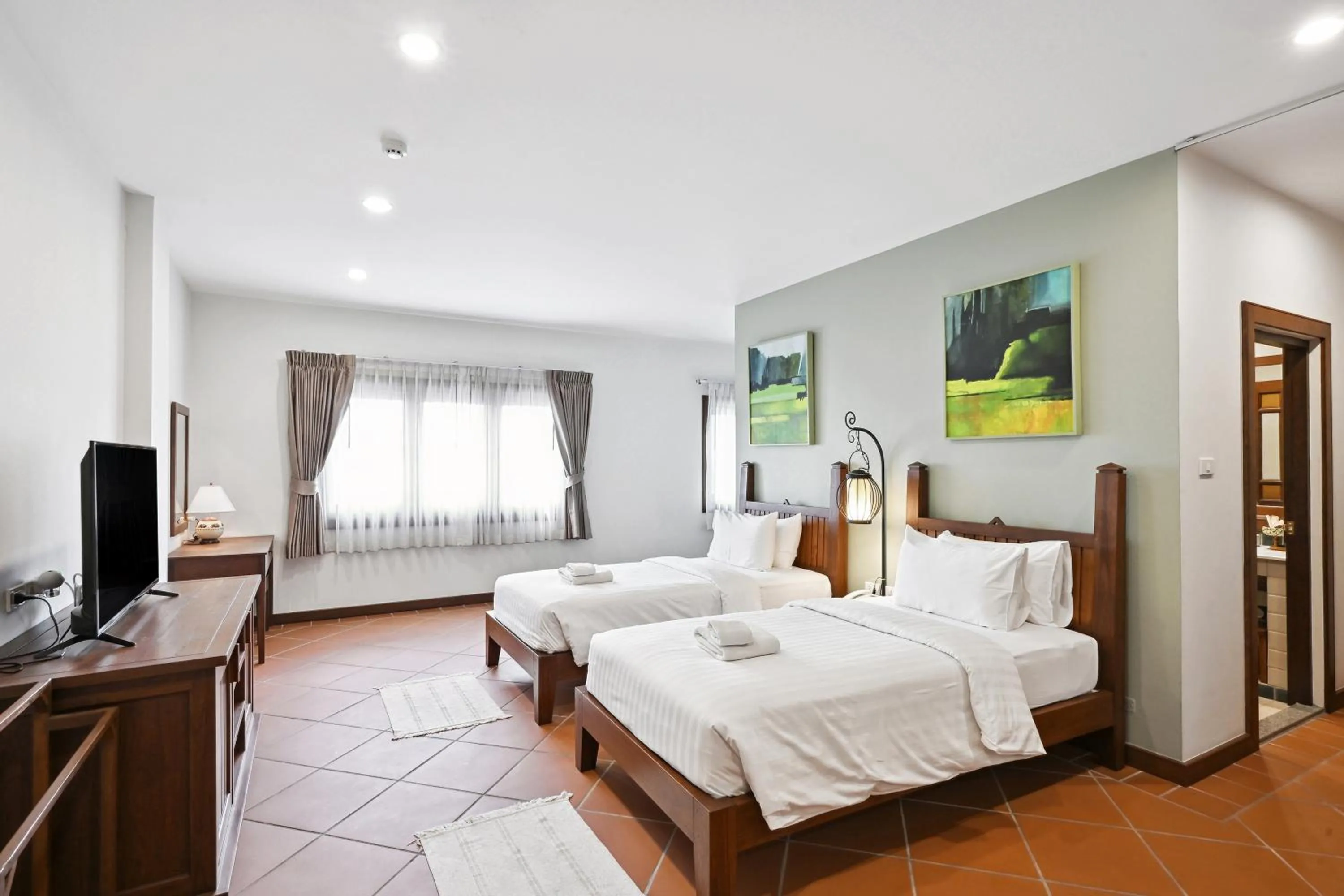 Bed in Villa Sanpakoi