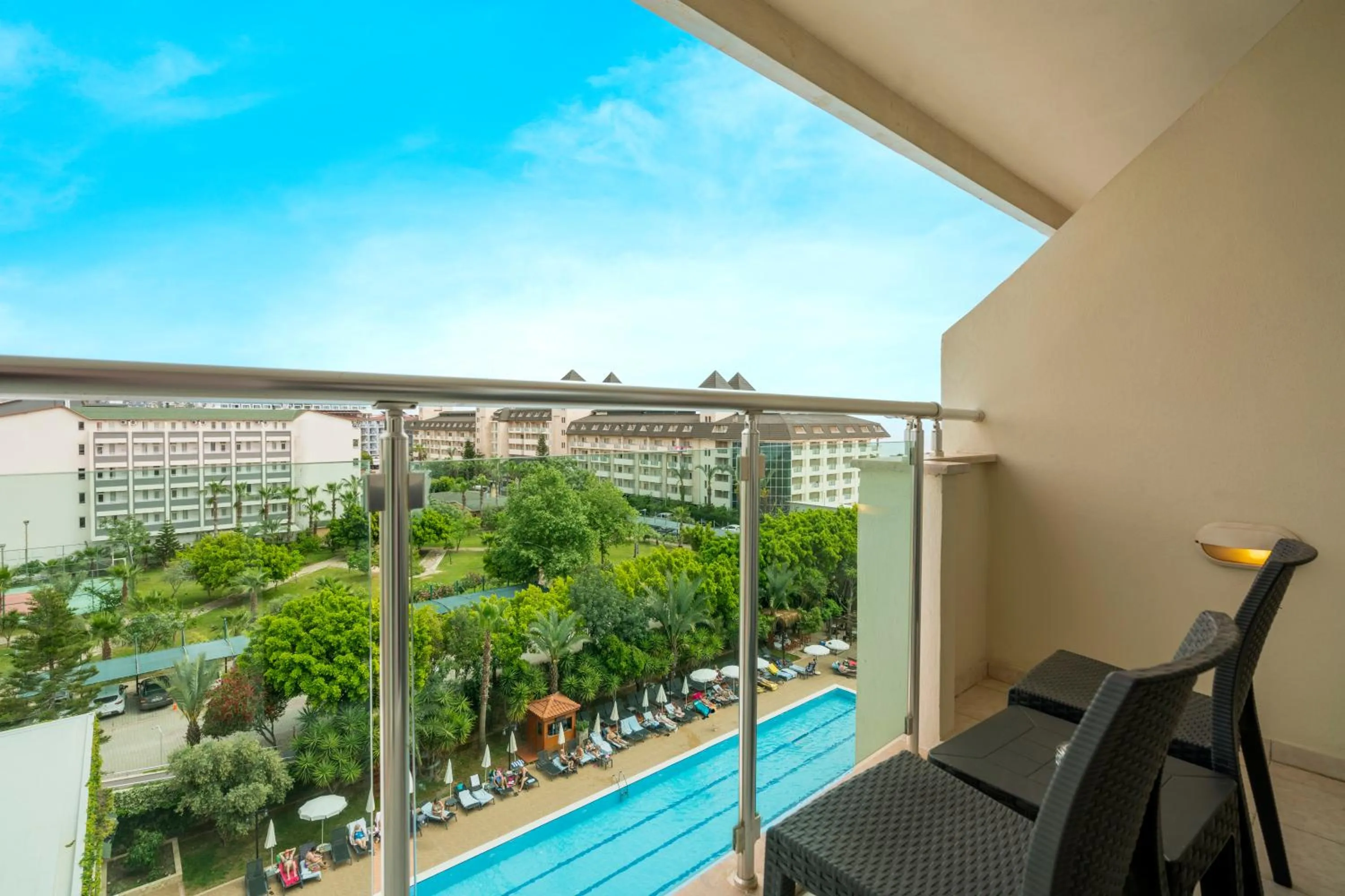 Pool view in Telatiye Resort Hotel
