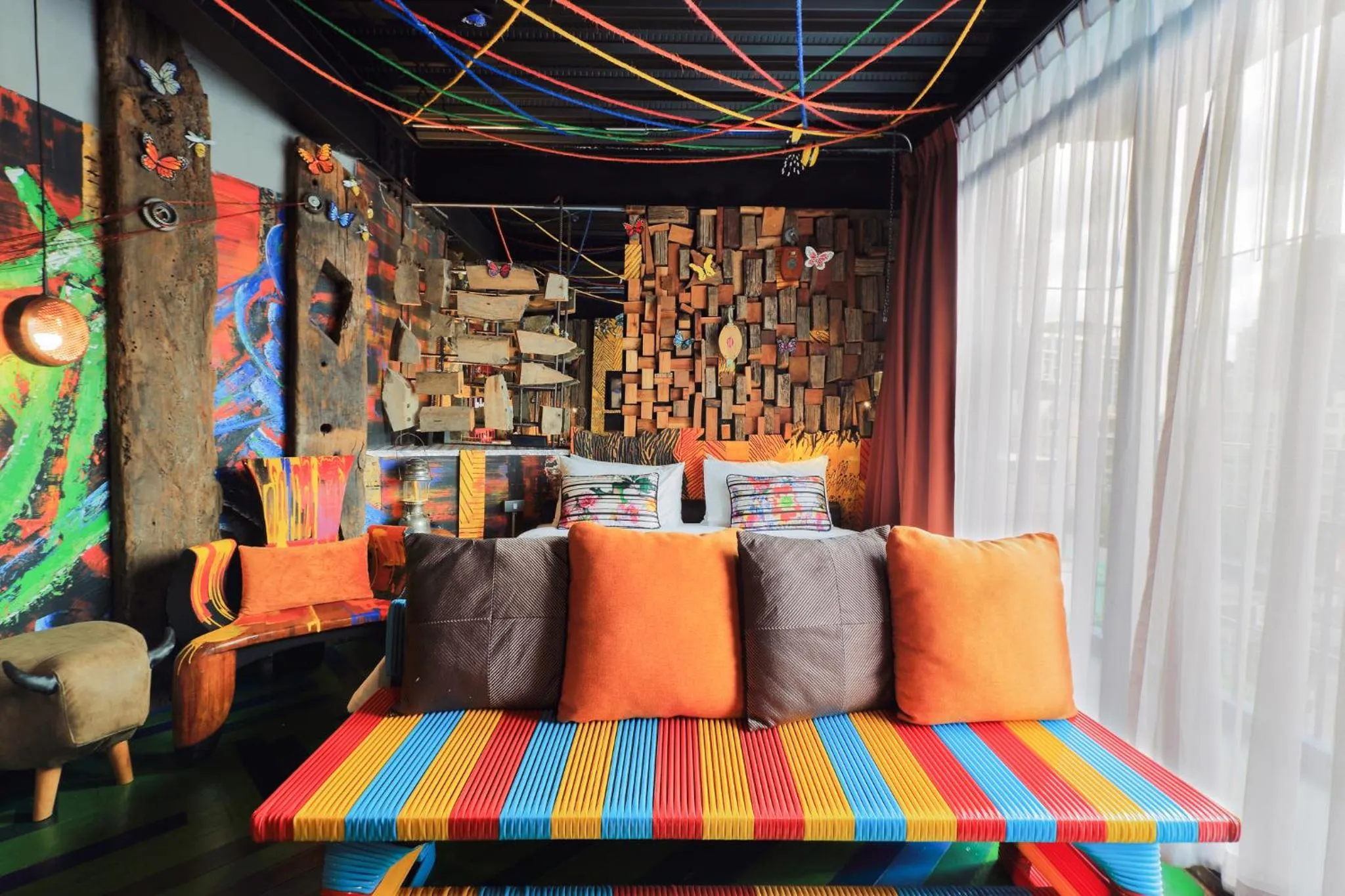 Seating area in MeStyle Garage Hotel