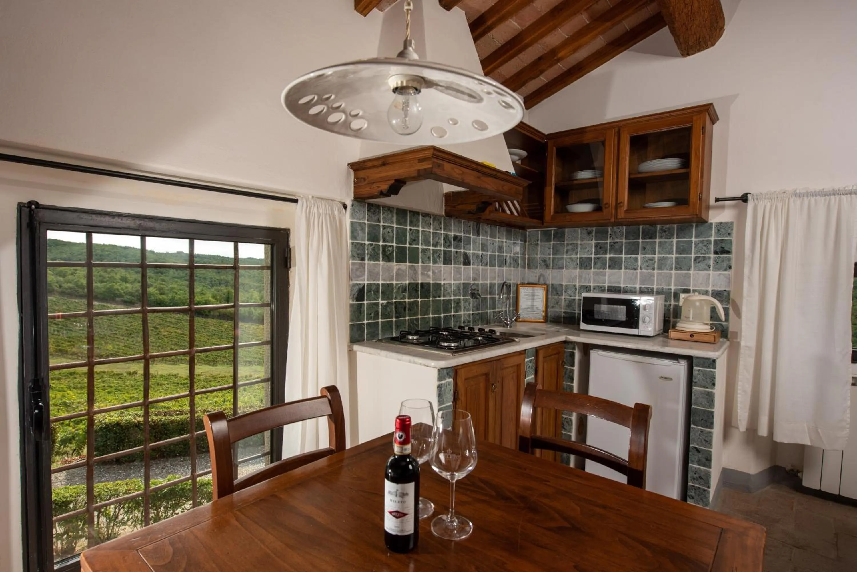 Communal kitchen in Castello Di Meleto