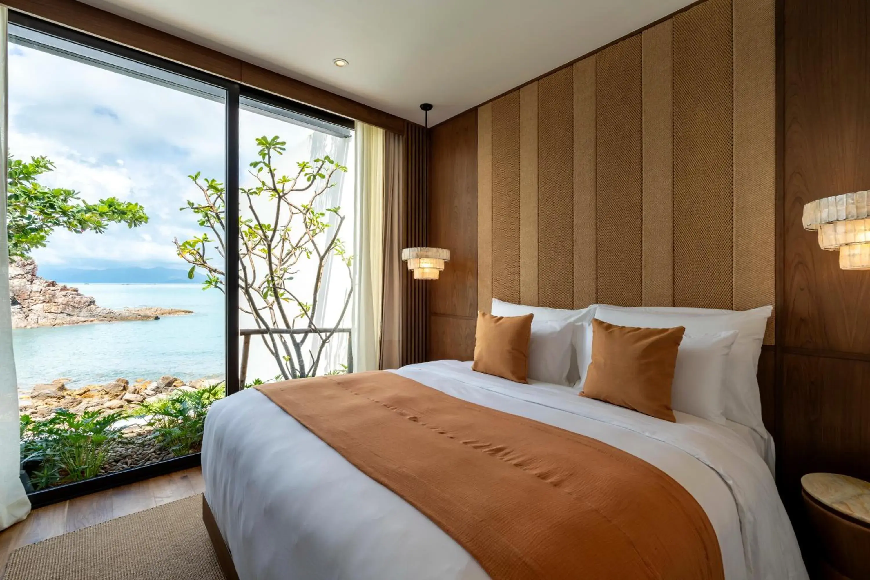 Bed in Cape Fahn Hotel Samui Bed in Cape Fahn Hotel Samui