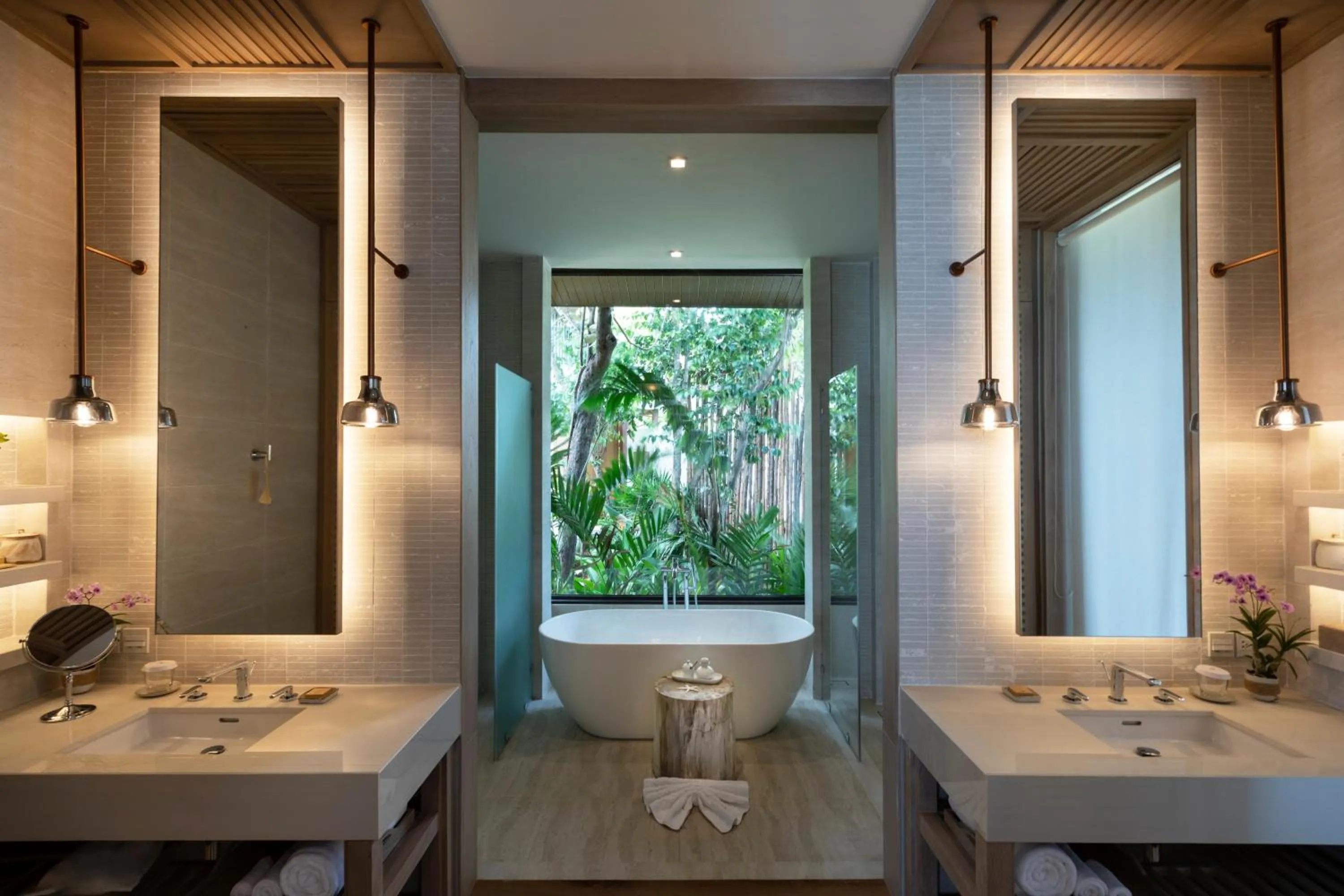 Shower in Cape Fahn Hotel - Private Islands Samui