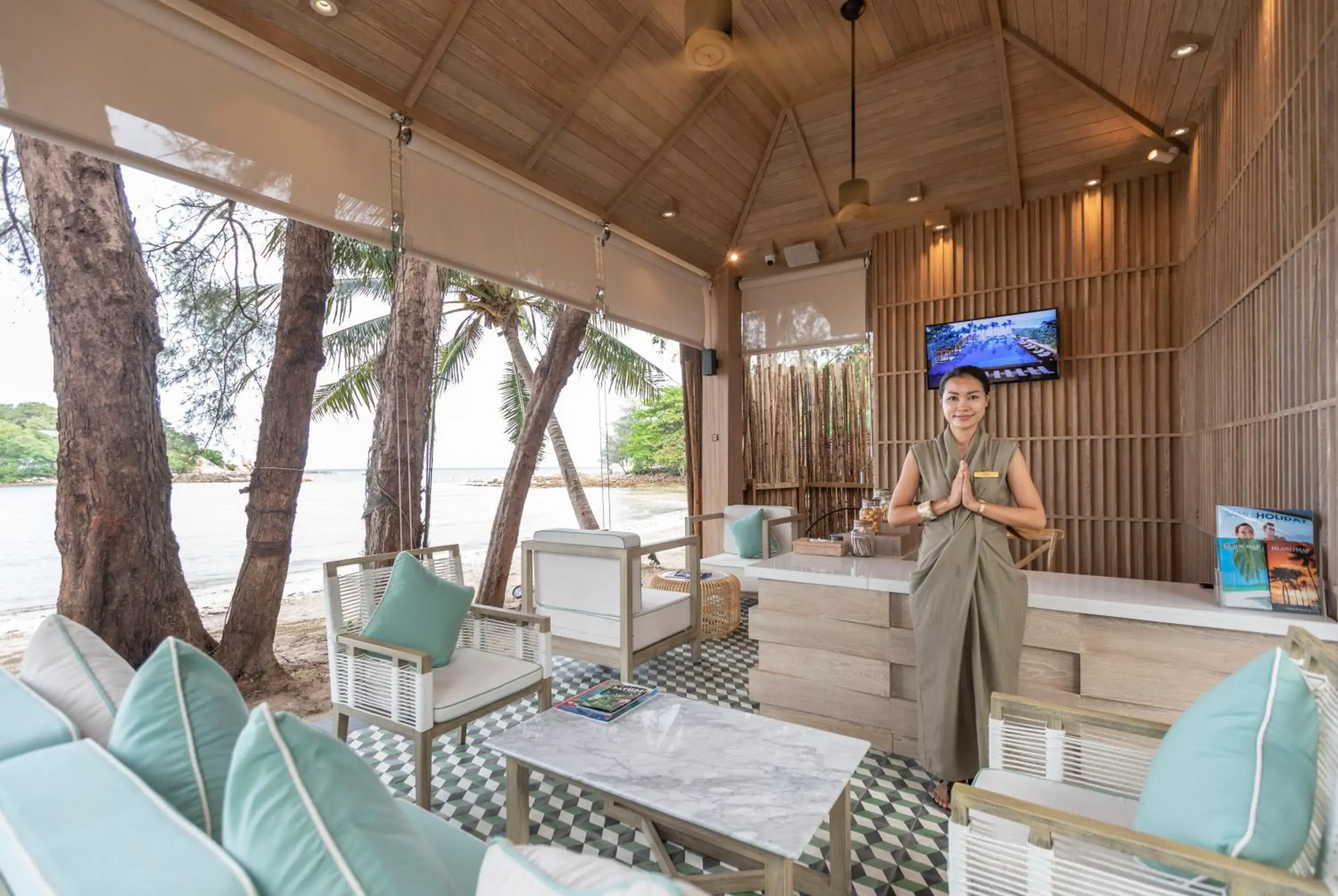 Lobby or reception in Cape Fahn Hotel Samui Lobby or reception in Cape Fahn Hotel Samui