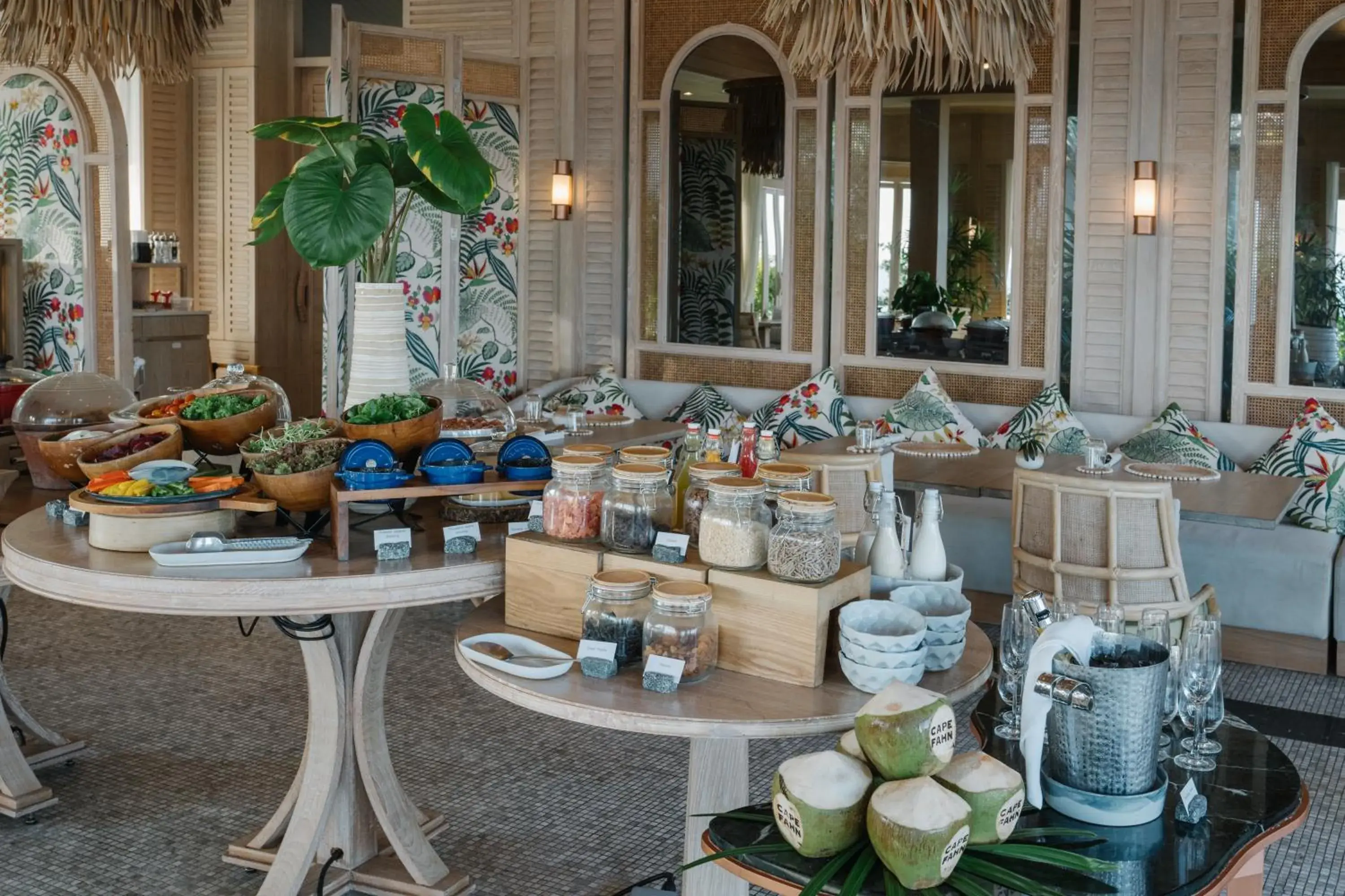 Breakfast in Cape Fahn Hotel Samui Breakfast in Cape Fahn Hotel Samui