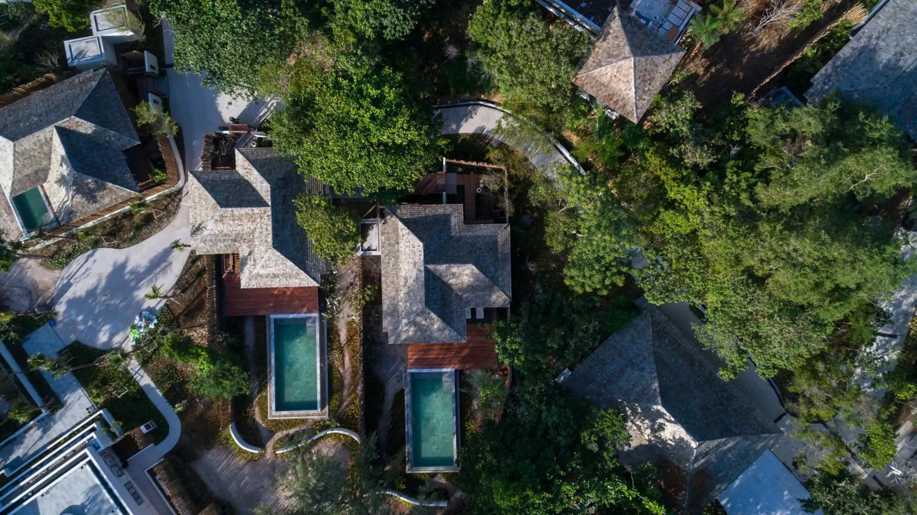 Bird's eye view in Cape Fahn Hotel - Private Islands Samui Bird's eye view in Cape Fahn Hotel - Private Islands Samui