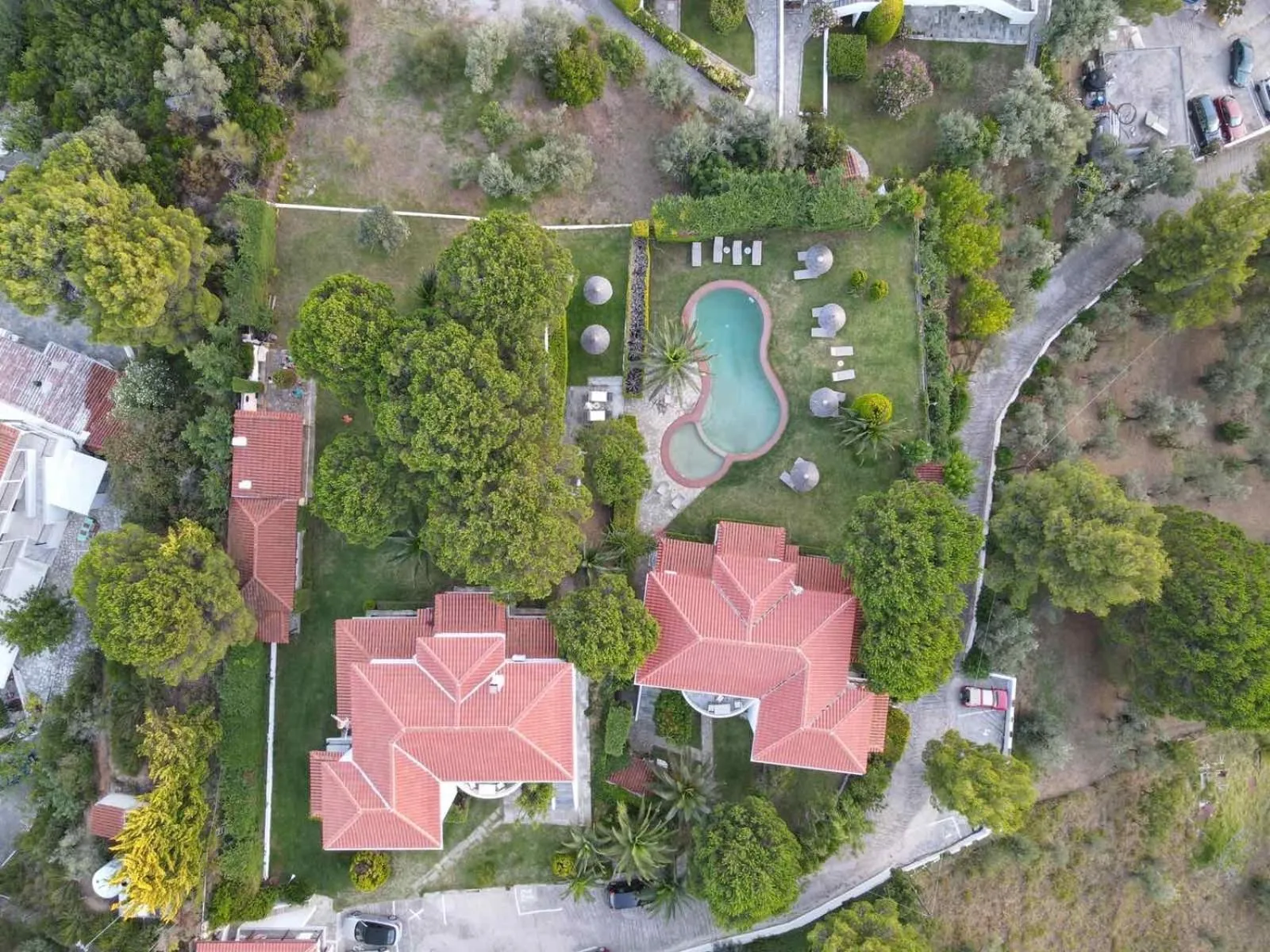 Bird's eye view in Villa Xanthippi