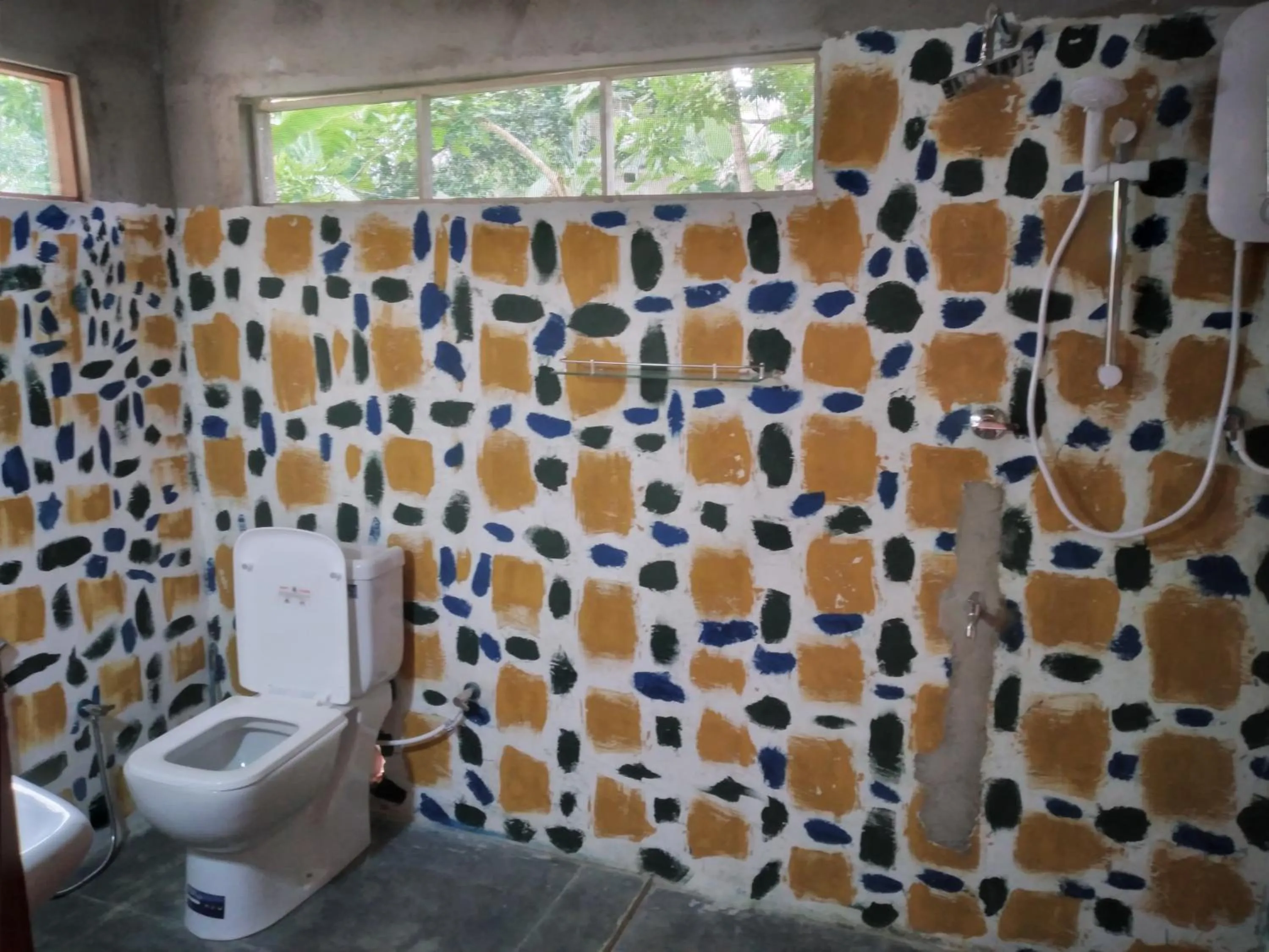 Shower in Green Herbal Ayurvedic Eco-Lodge