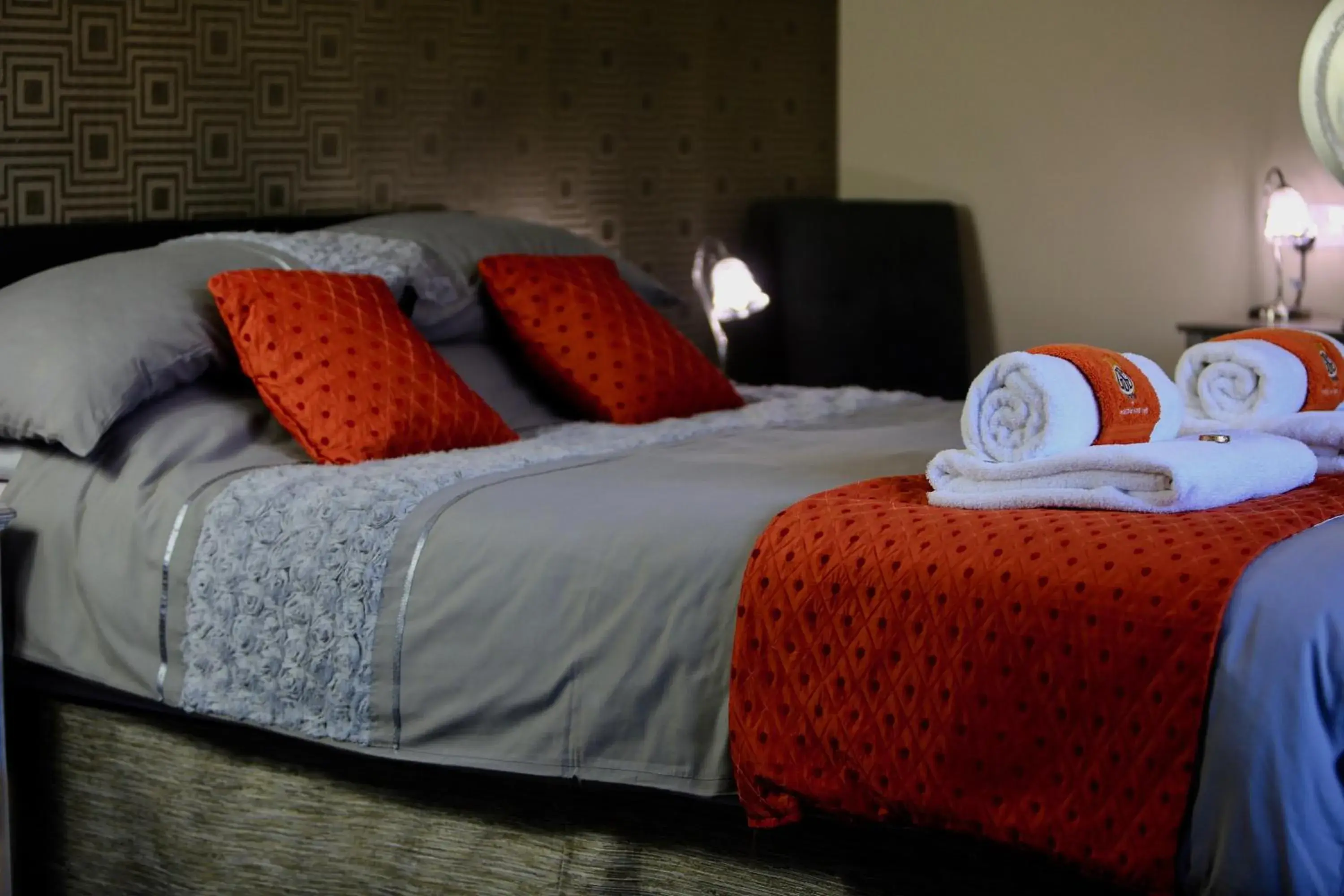 Bed in Grimscote Manor Hotel