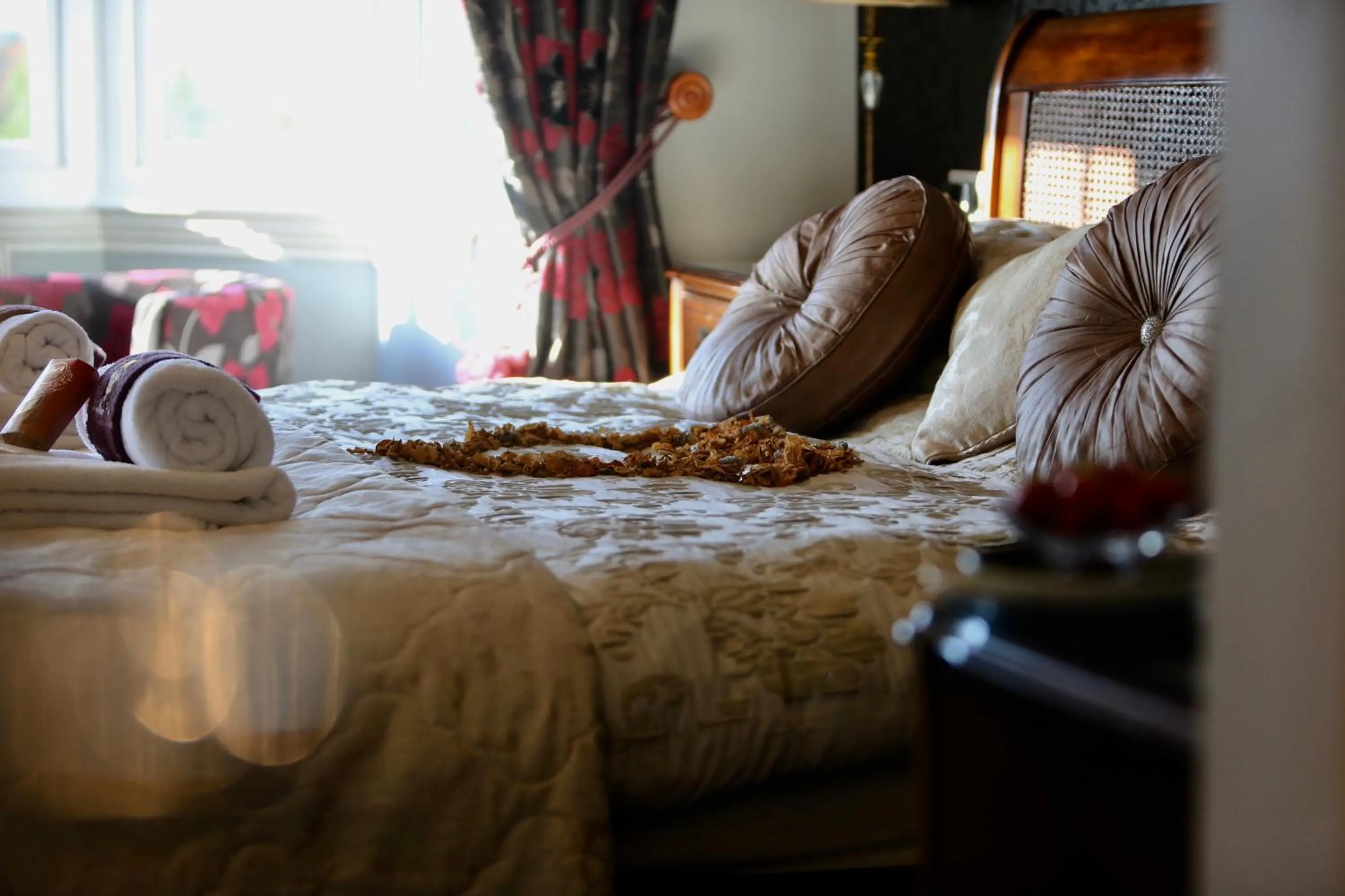 Bed in Grimscote Manor Hotel