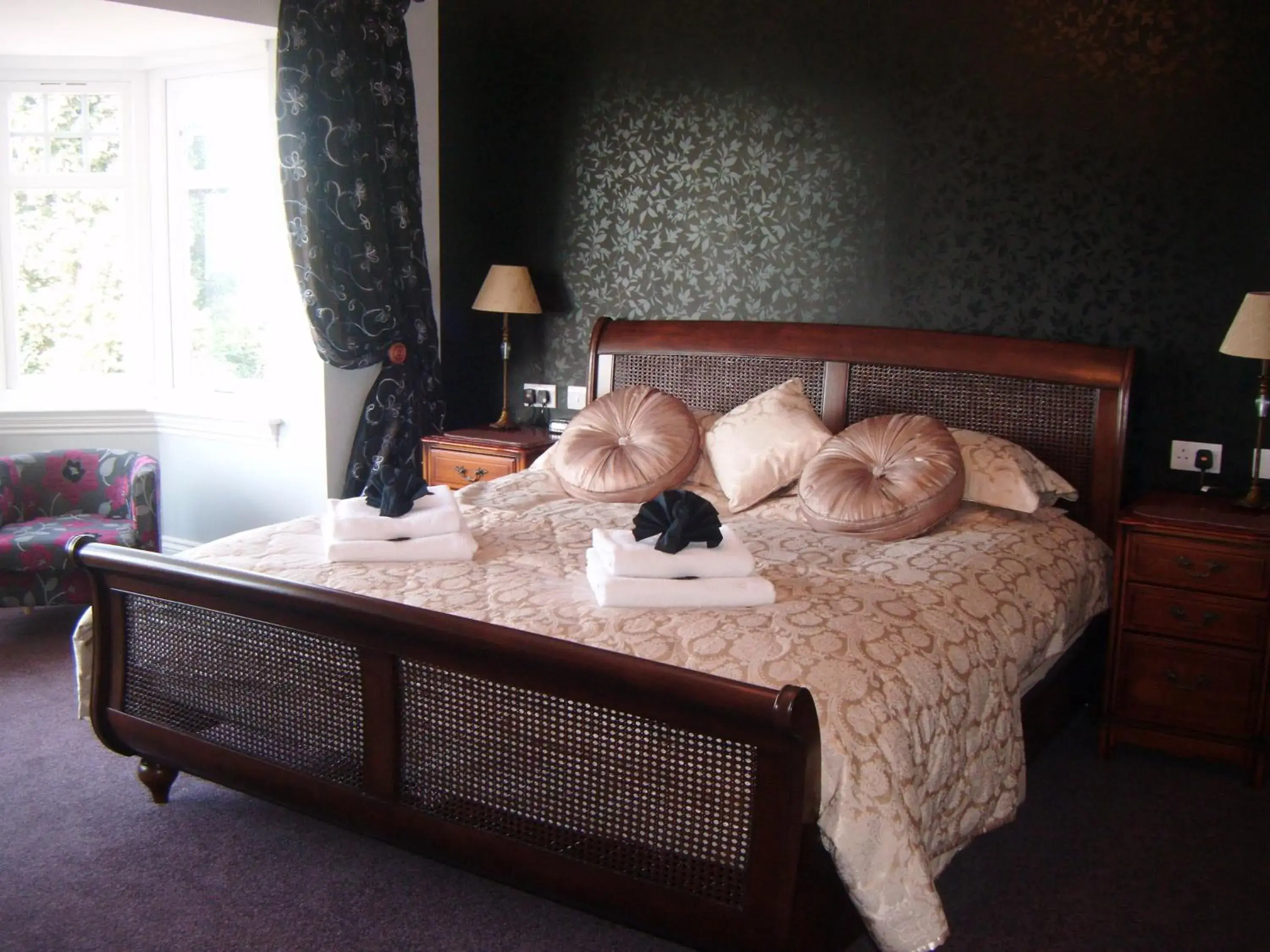 Bed in Grimscote Manor Hotel