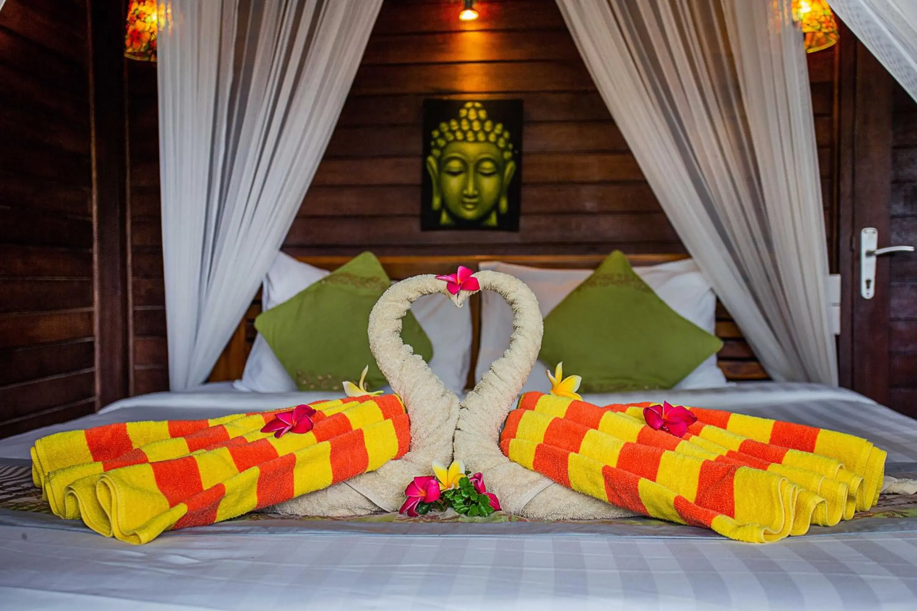 Bed in Nanuk's Bungalows Bed in Nanuk's Bungalows