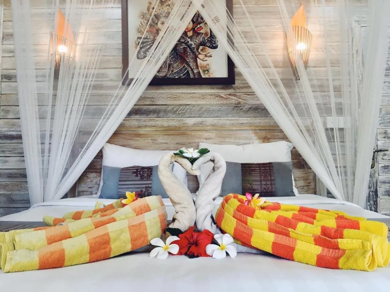 Bed in Nanuk's Bungalows