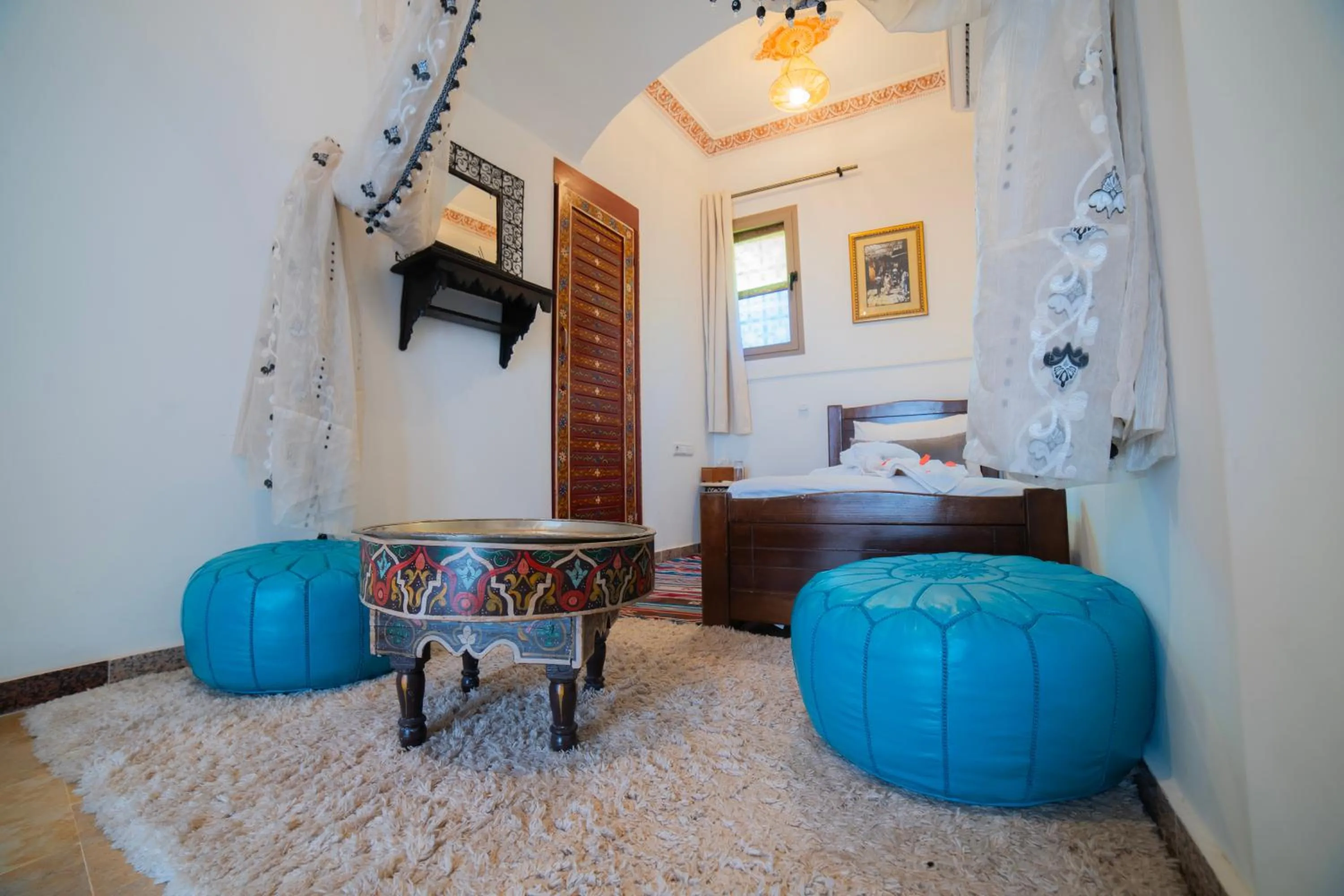 Bed in Riad Arabic House & Spa