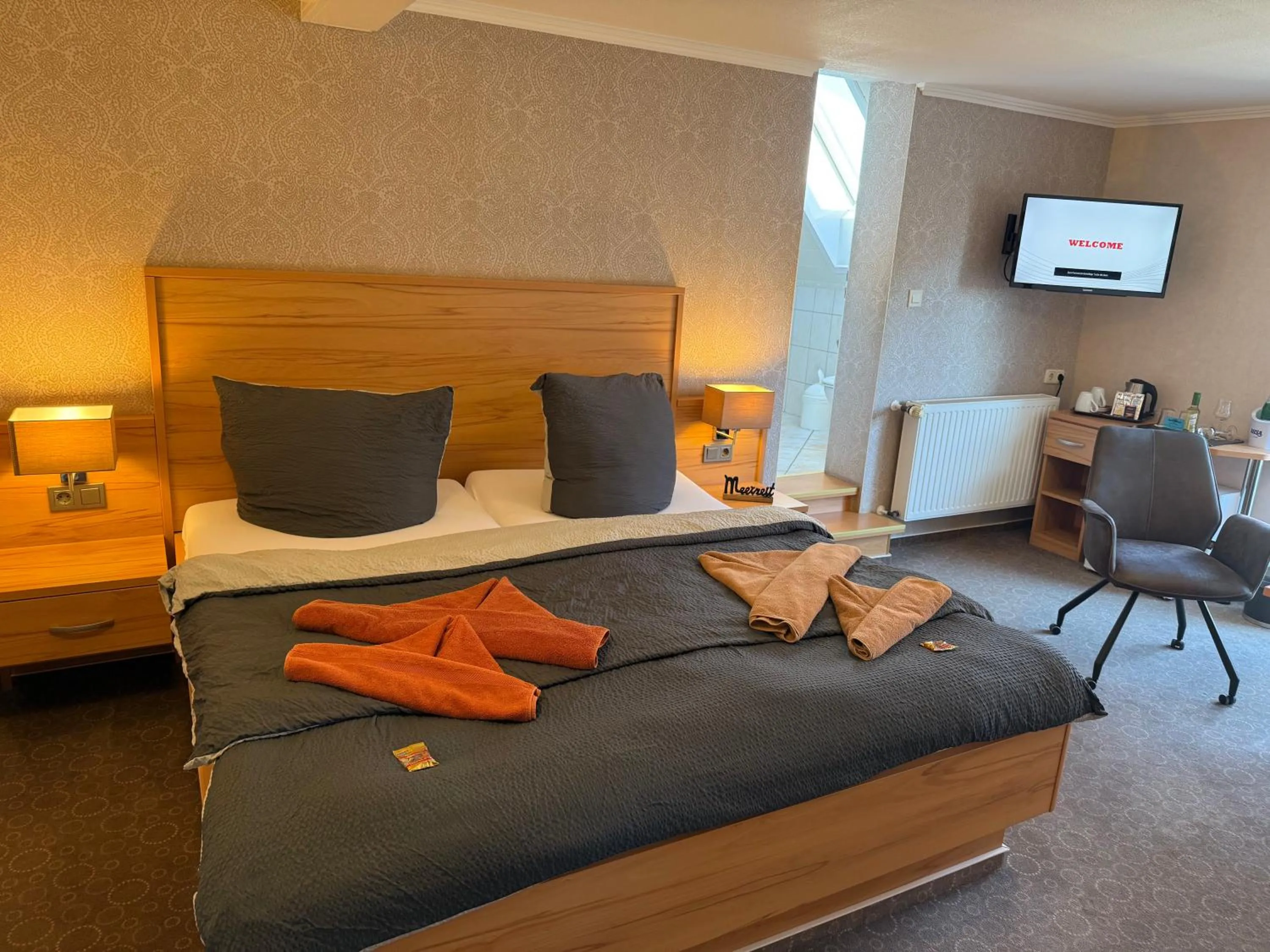 Bed in Hotel Peters