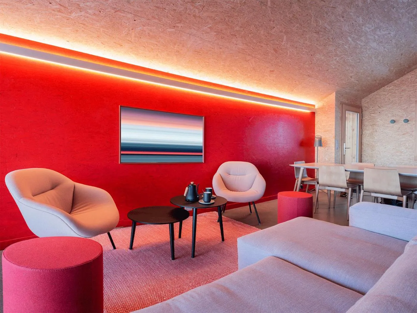 Property building, Bed in Whitepod Original