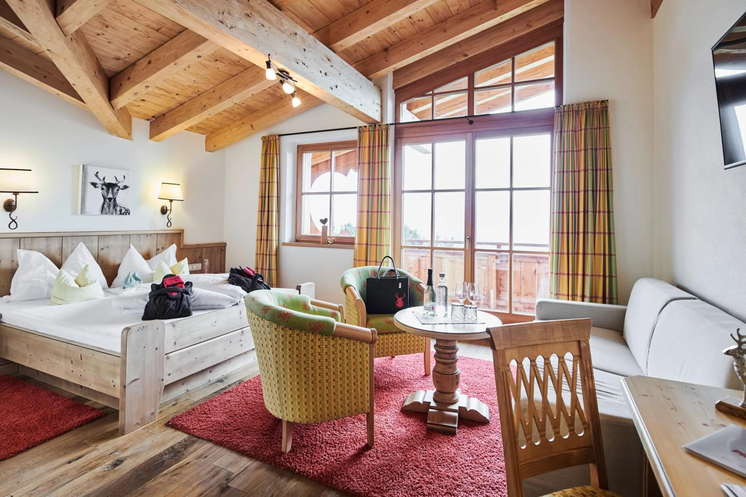 Bedroom, Bed in Berggasthof Platzlalm