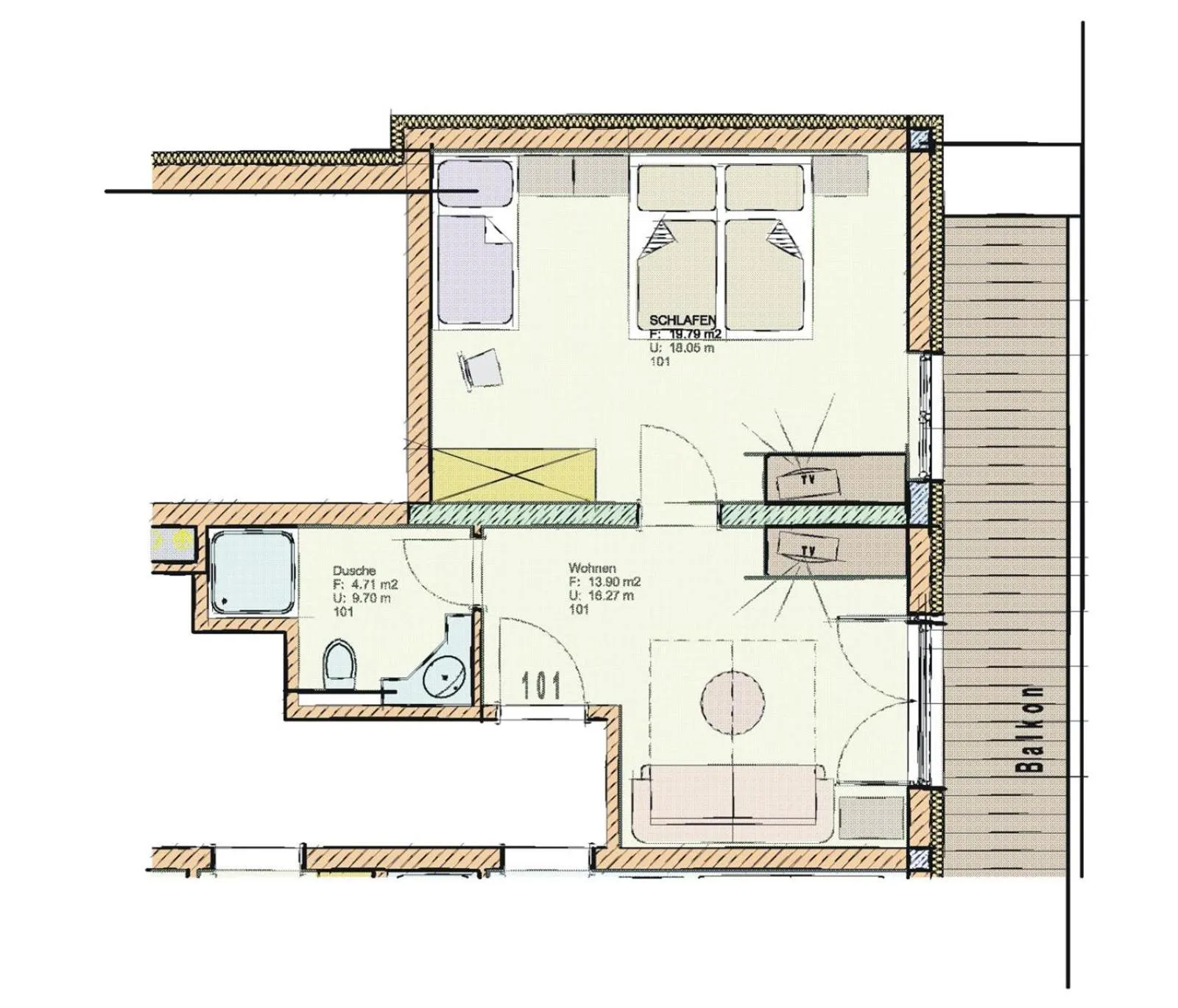 Floor plan in Berggasthof Platzlalm