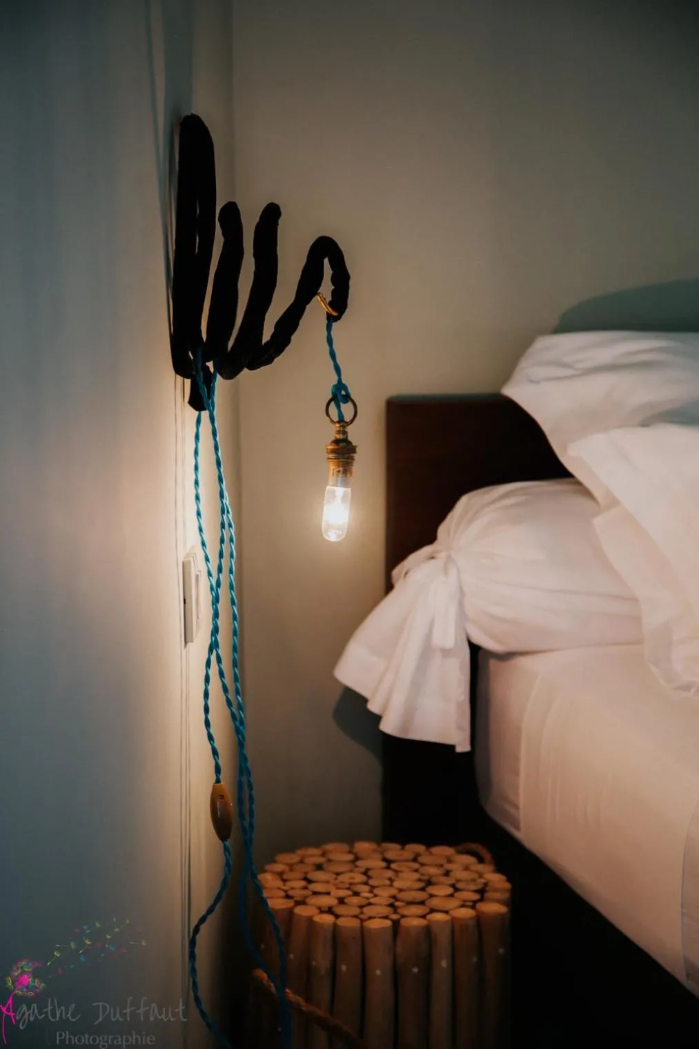 Decorative detail, Bed in Hôtel particulier des Jasmins