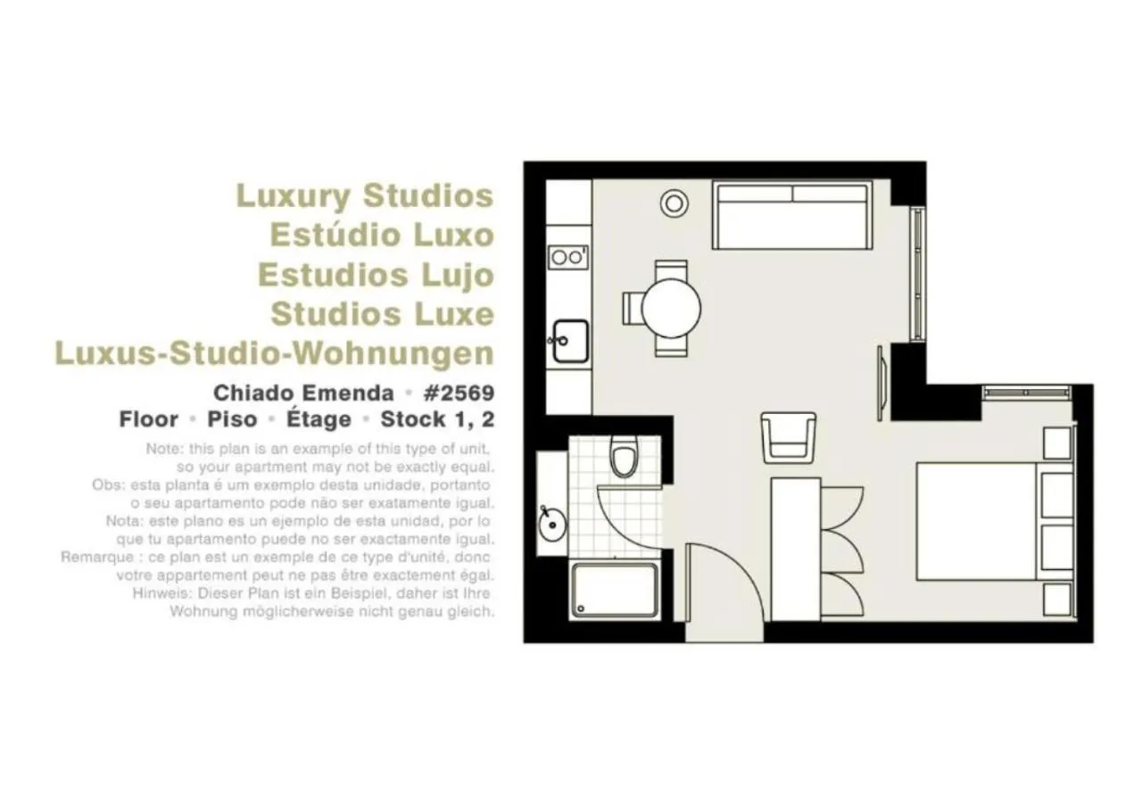 Floor plan in Lisbon Serviced Apartments - Chiado Emenda