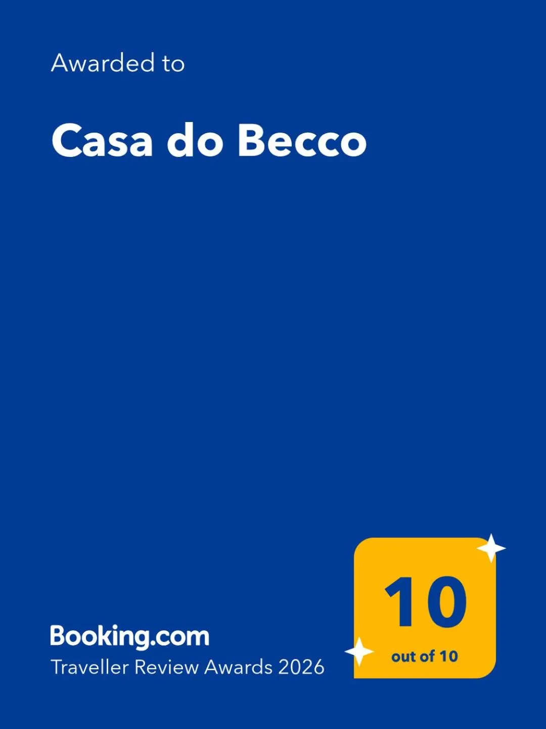 Certificate/Award in Casa do Becco