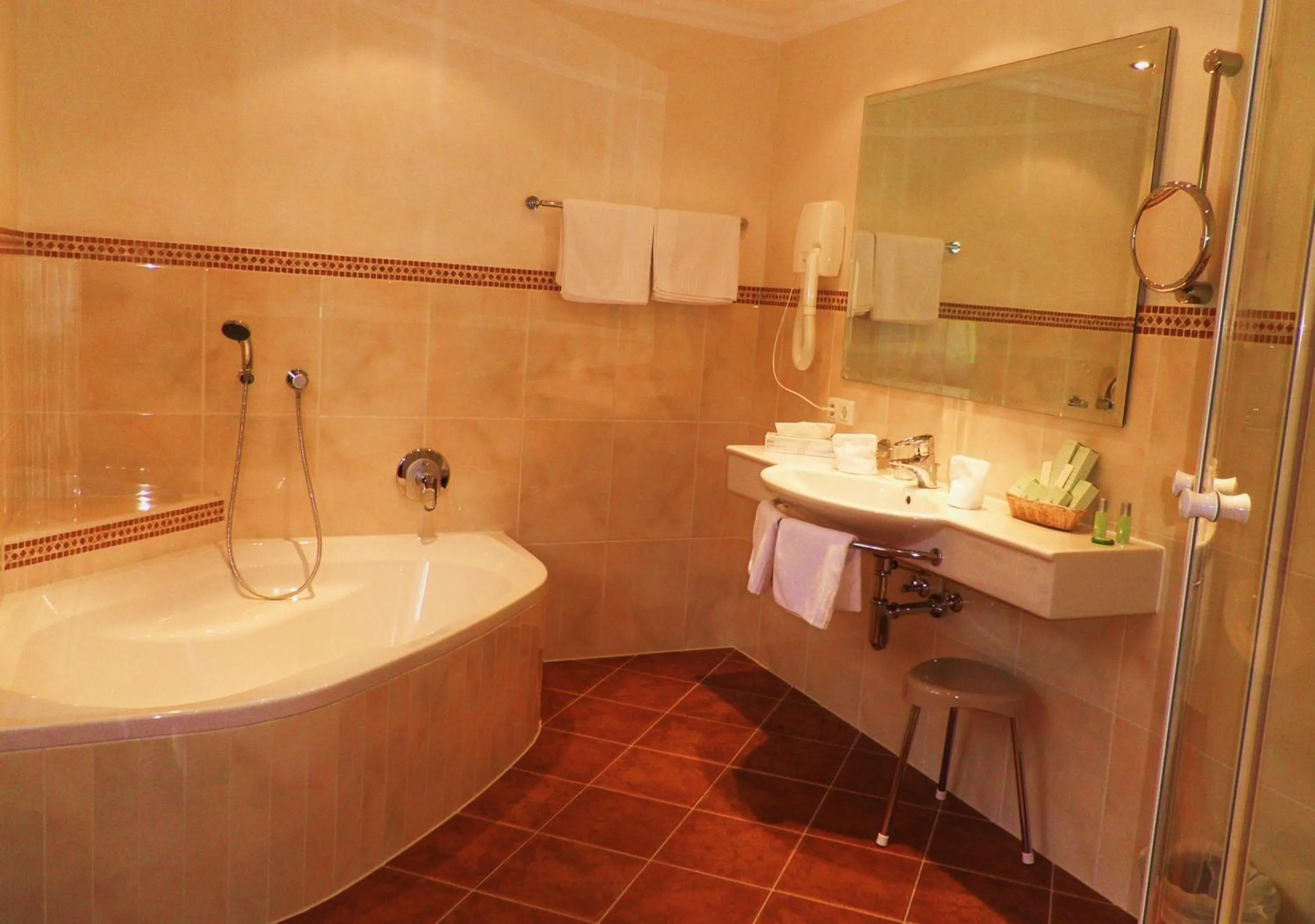 Shower in Hotel Hartenfels