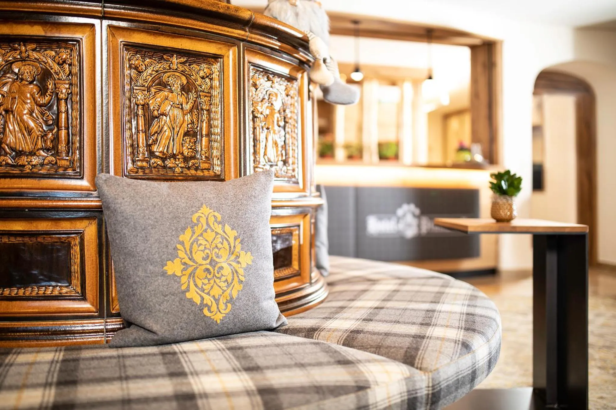 Decorative detail, Bed in Hotel Pramstraller