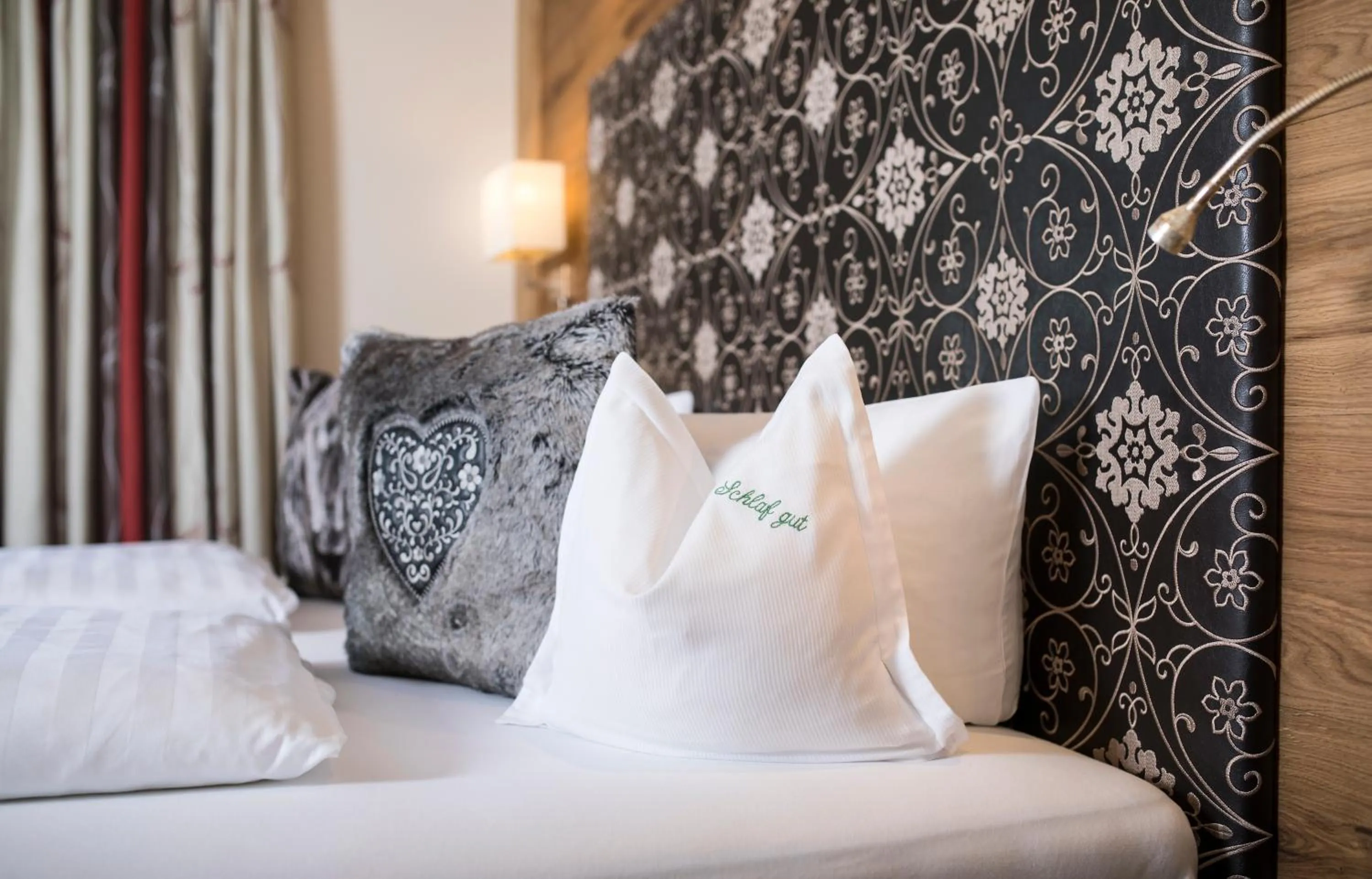 Decorative detail, Bed in Hotel Pramstraller