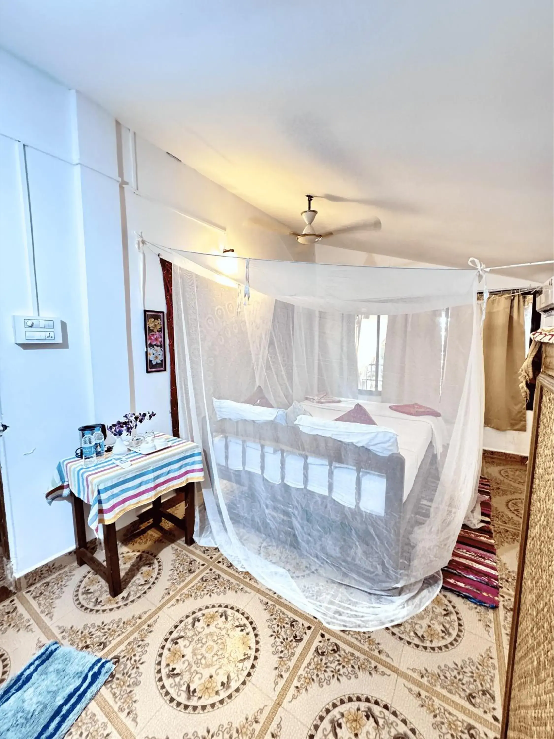 Bathroom, Bed in Secret Garden Agonda Beach Resort Bathroom, Bed in Secret Garden Agonda Beach Resort