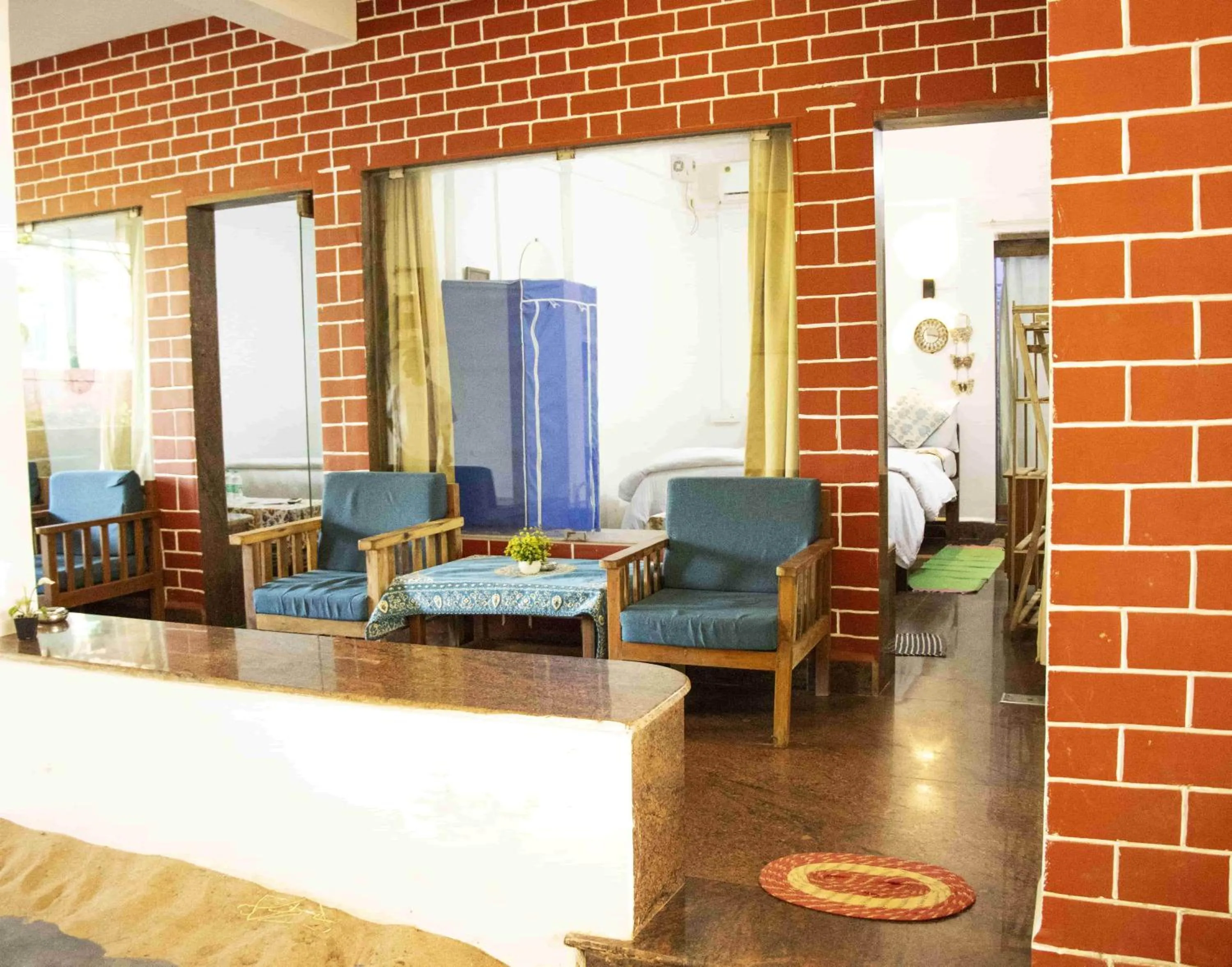 Seating area in Secret Garden Agonda Beach Resort