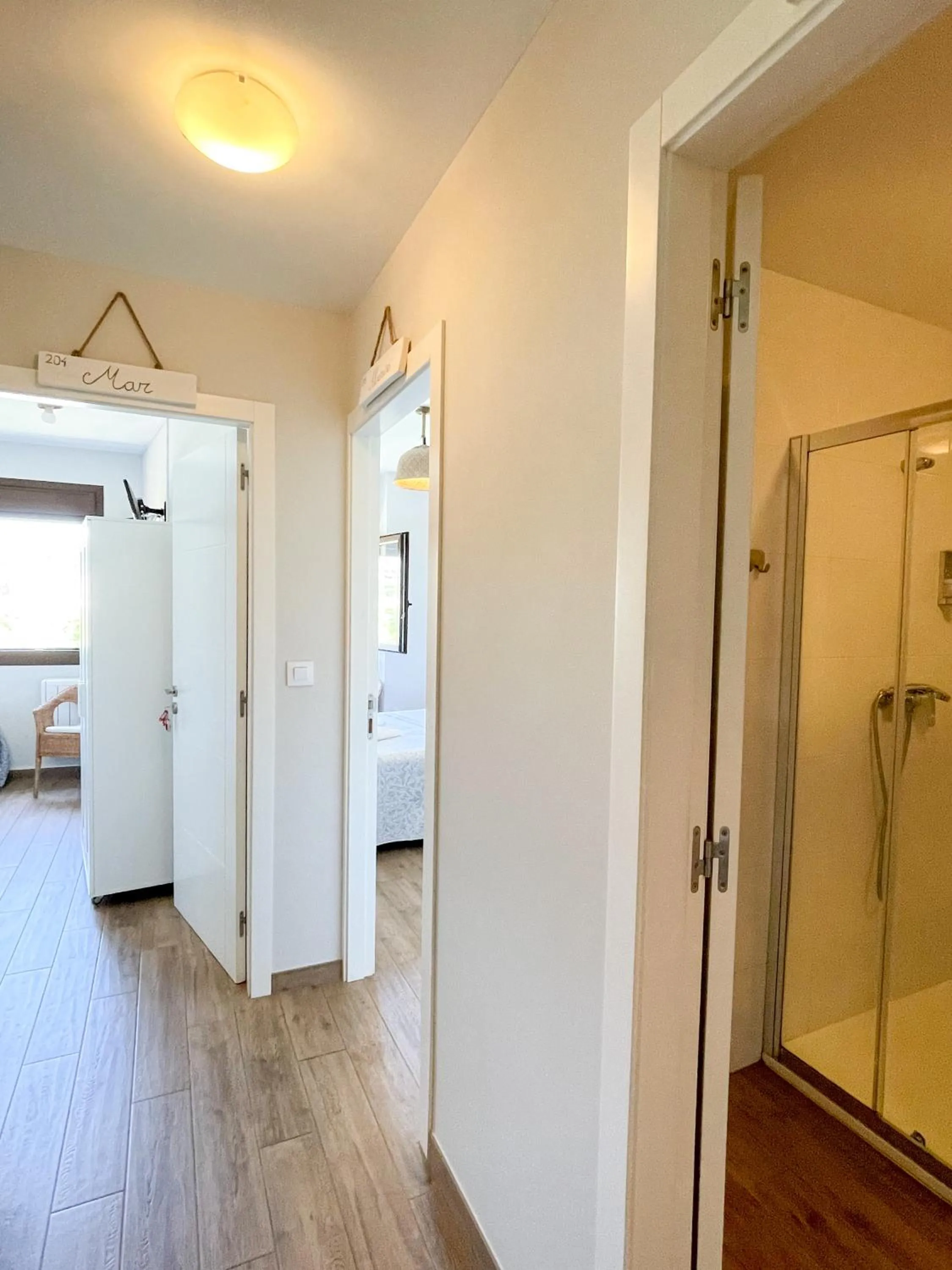 Bathroom, Bed in Villa Galicia