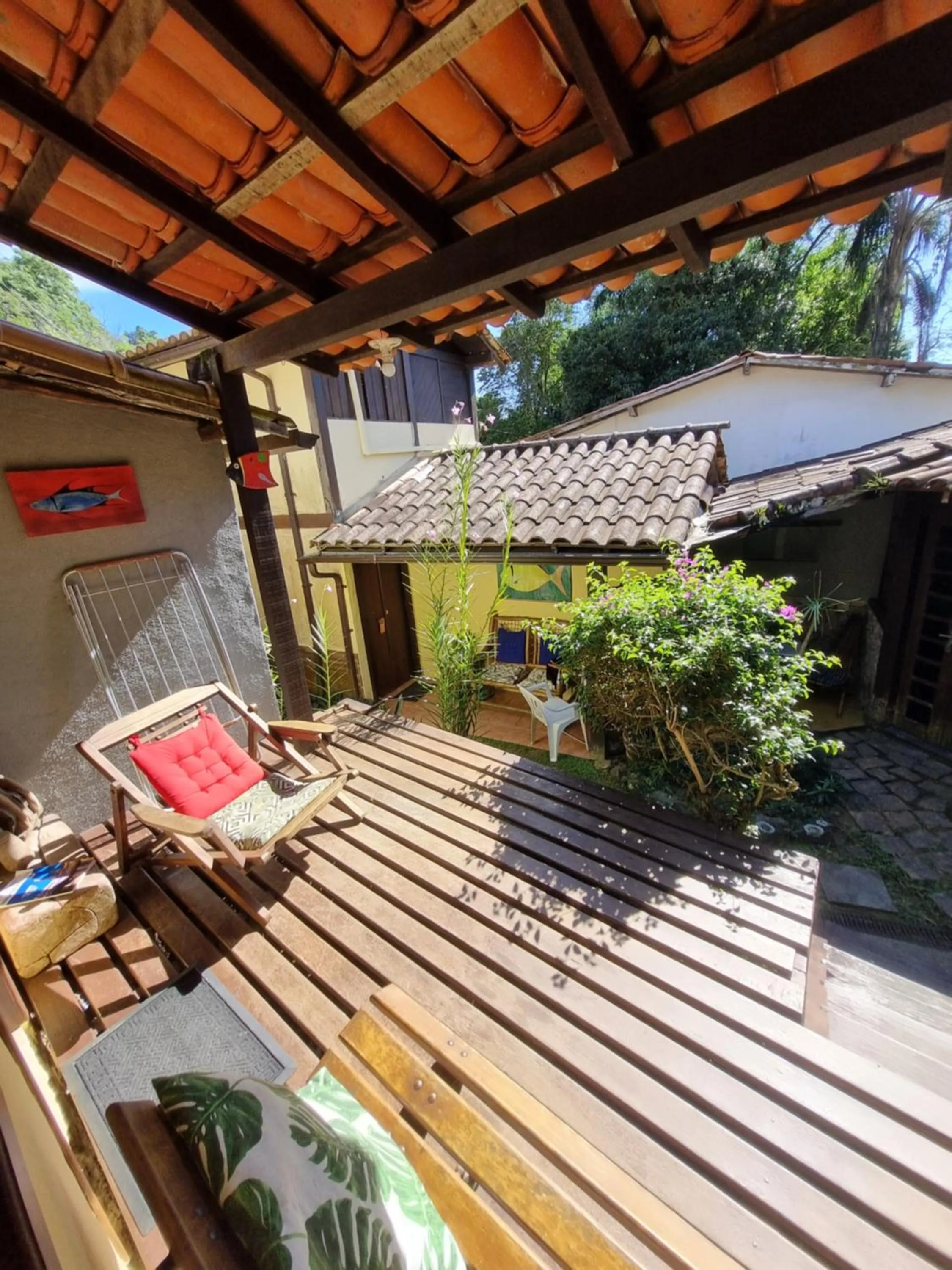 Balcony/Terrace in Pousada Cachoeira