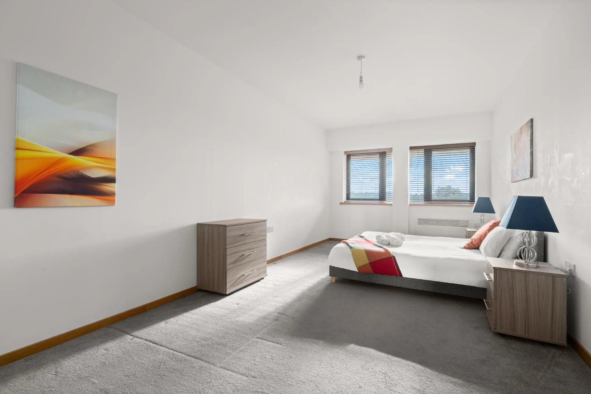 Bedroom, Bed in Comfortable 2BR Swindon Long Stay