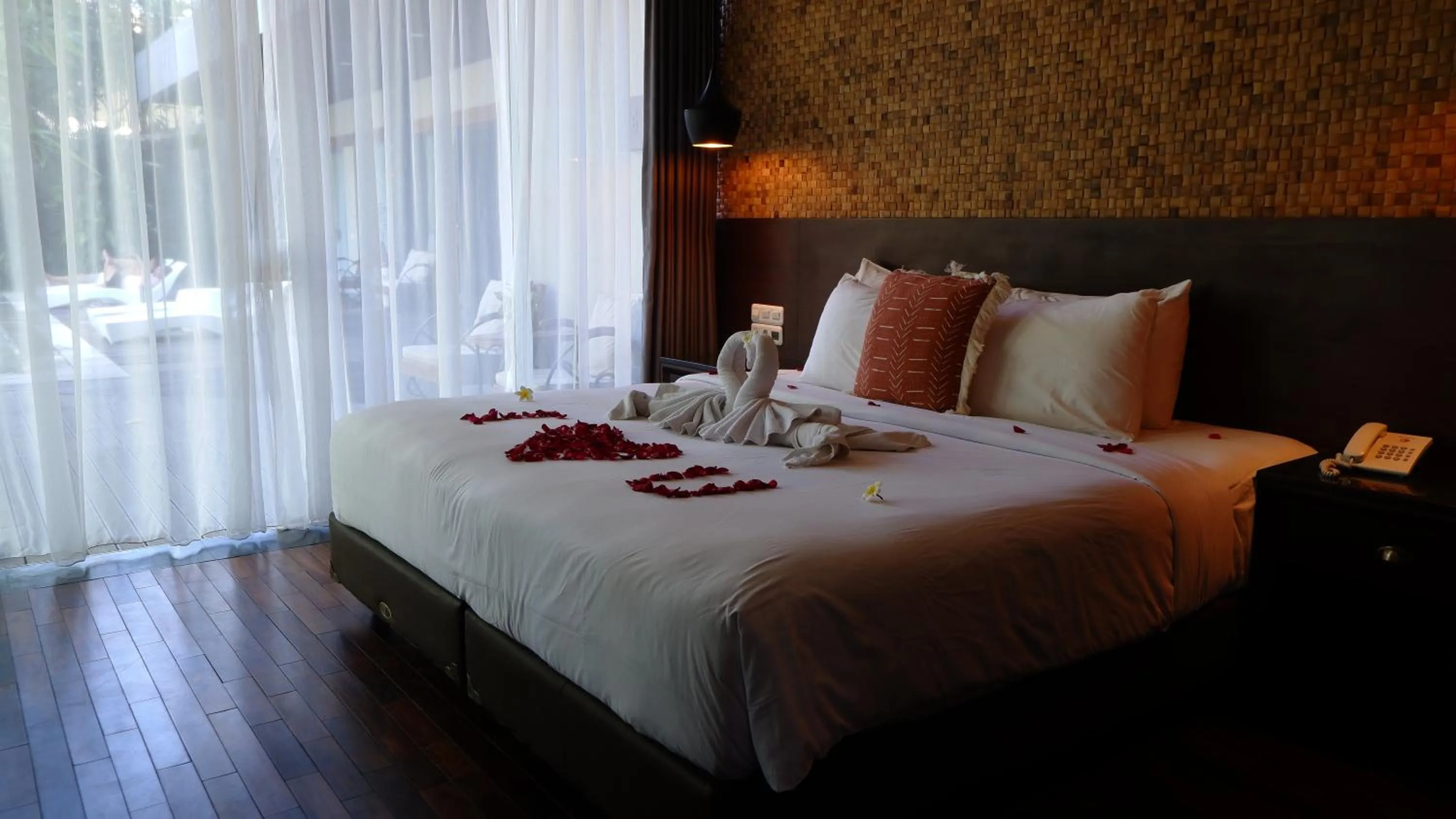 Bed in Del Cielo Villa Jimbaran