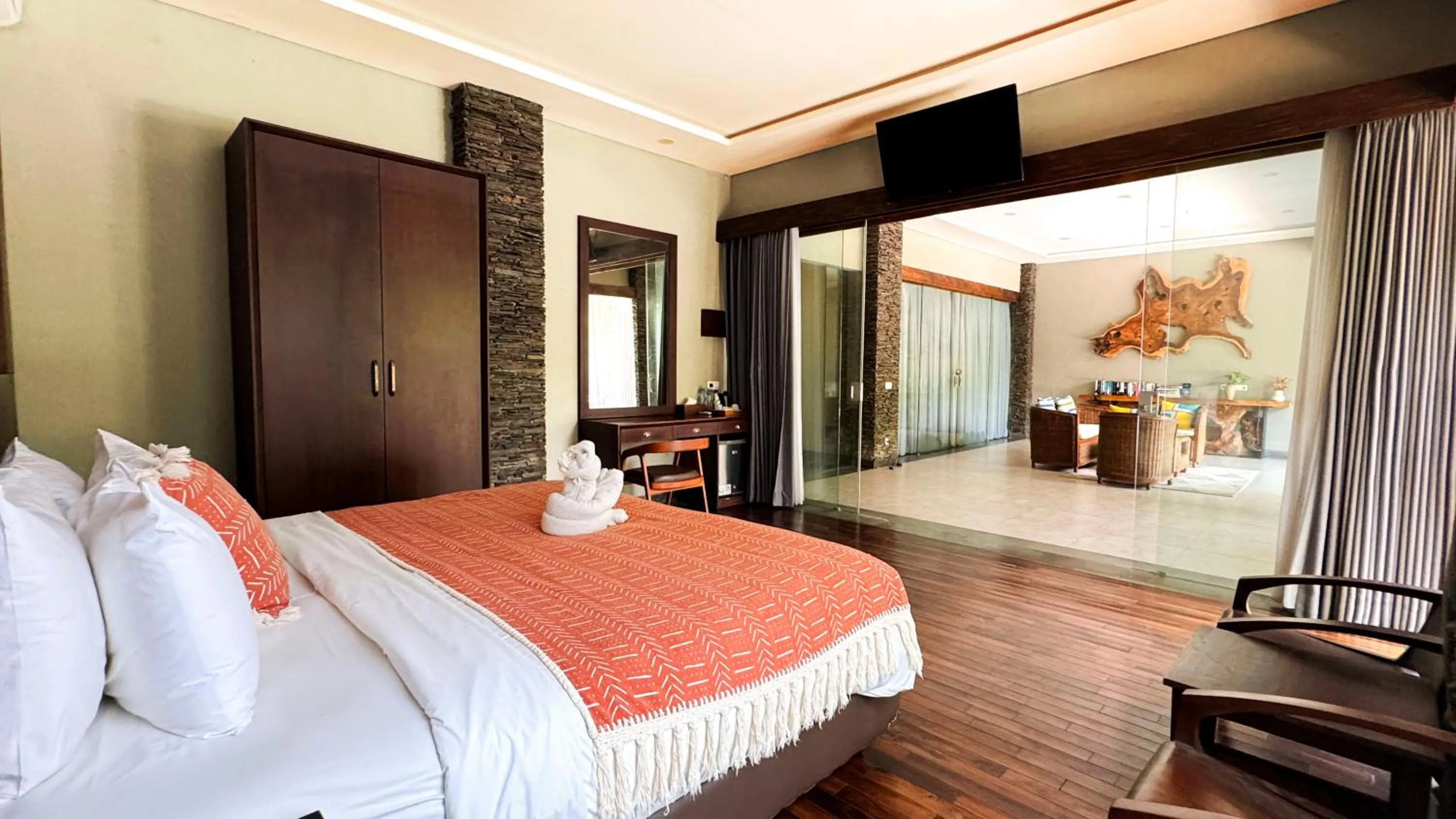 Bed in Del Cielo Villa Jimbaran