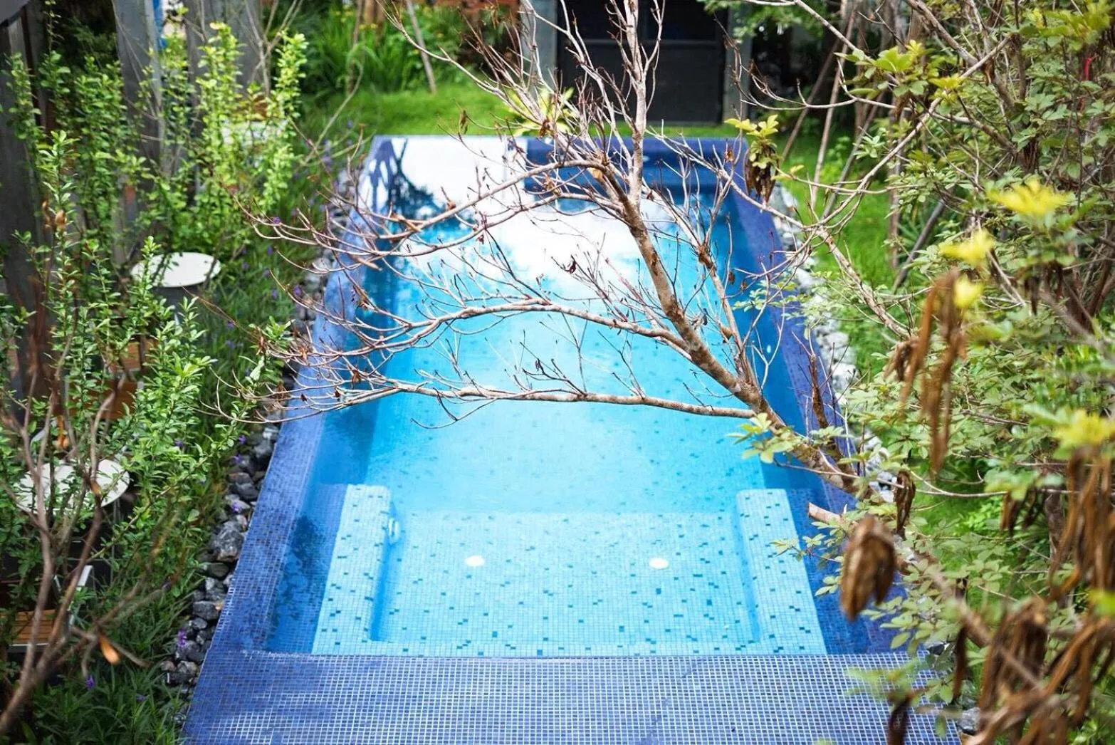 Pool view in Yellow Pillow village