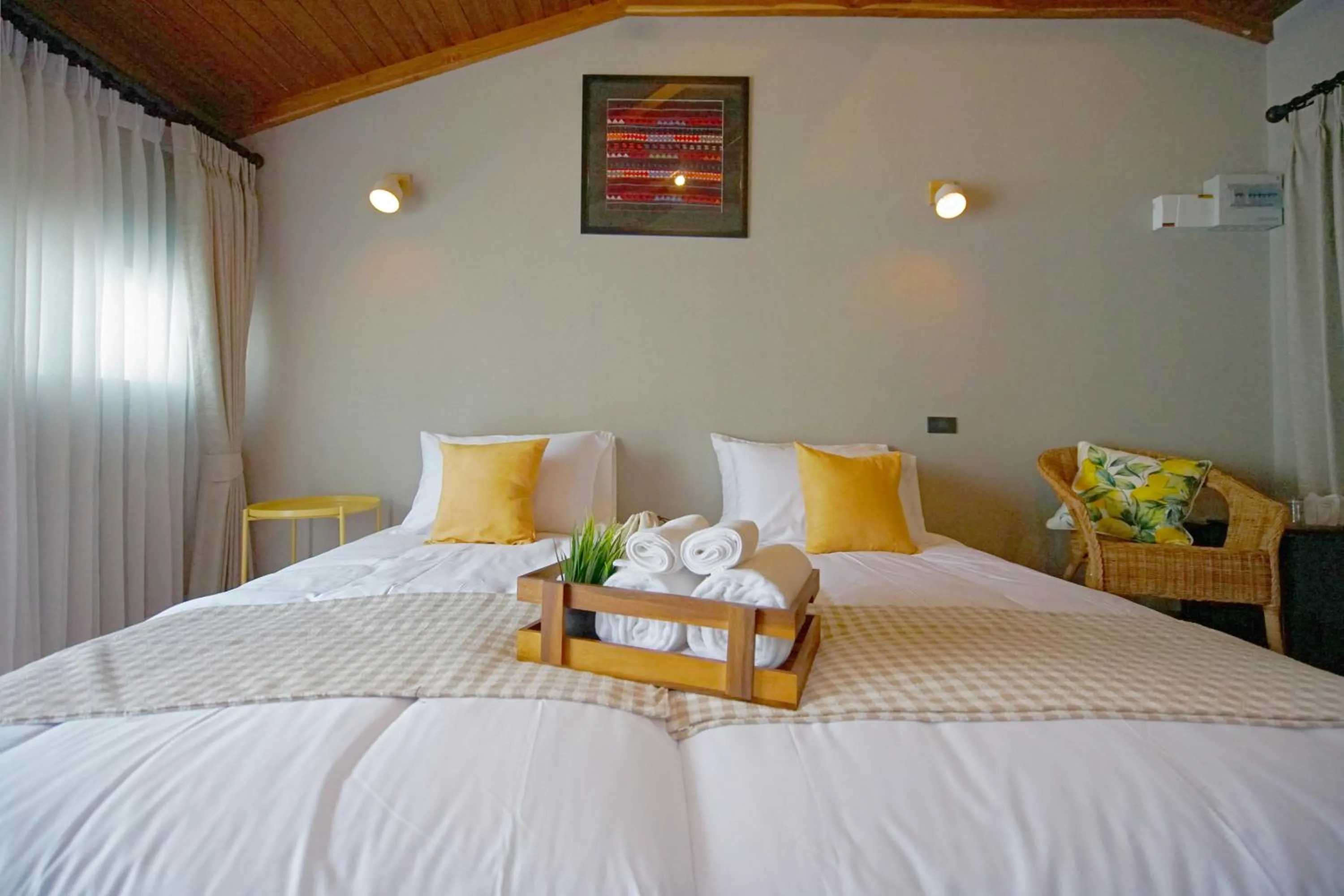 Bed in Yellow Pillow village