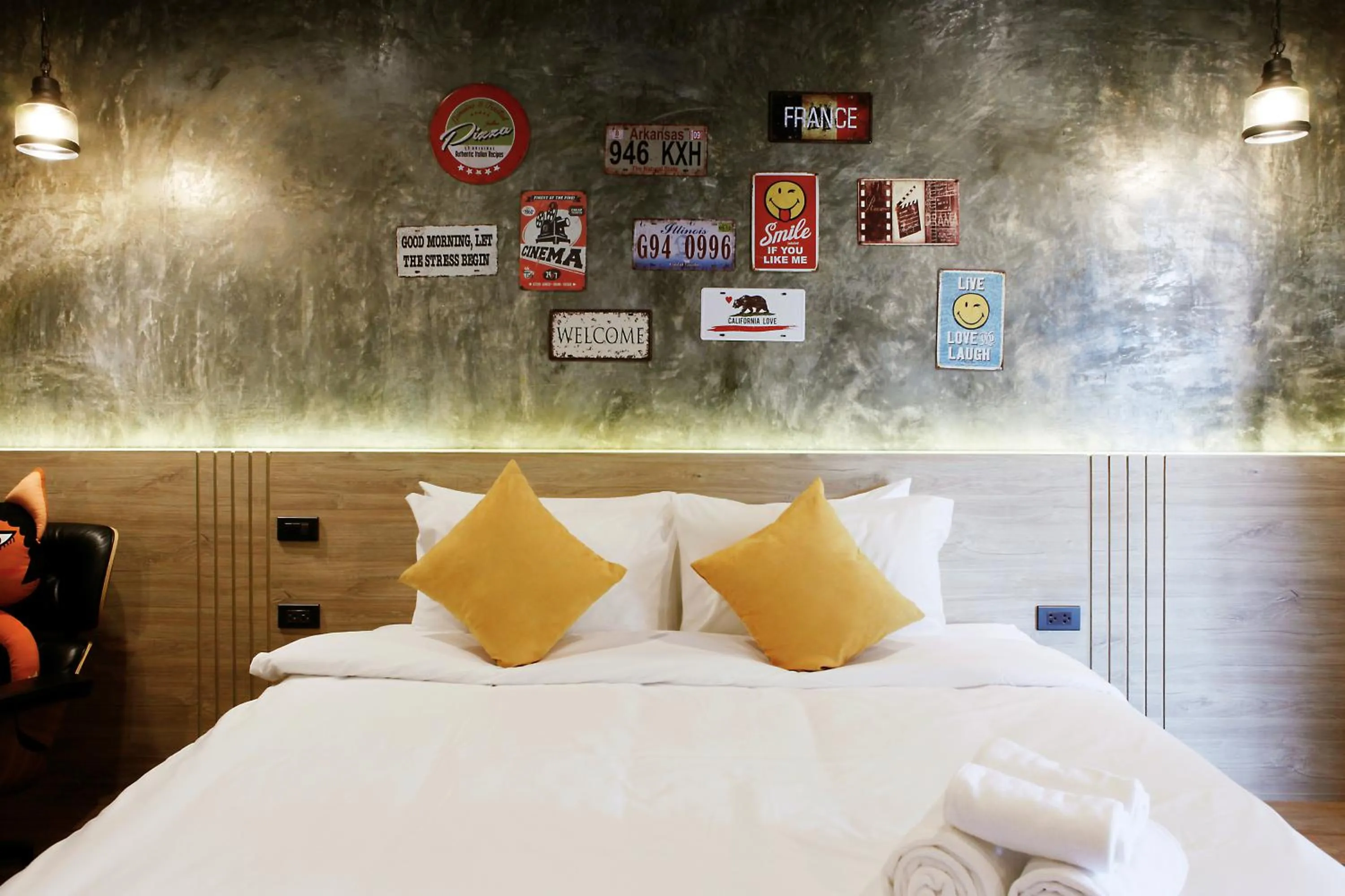 Bed in Yellow Pillow village