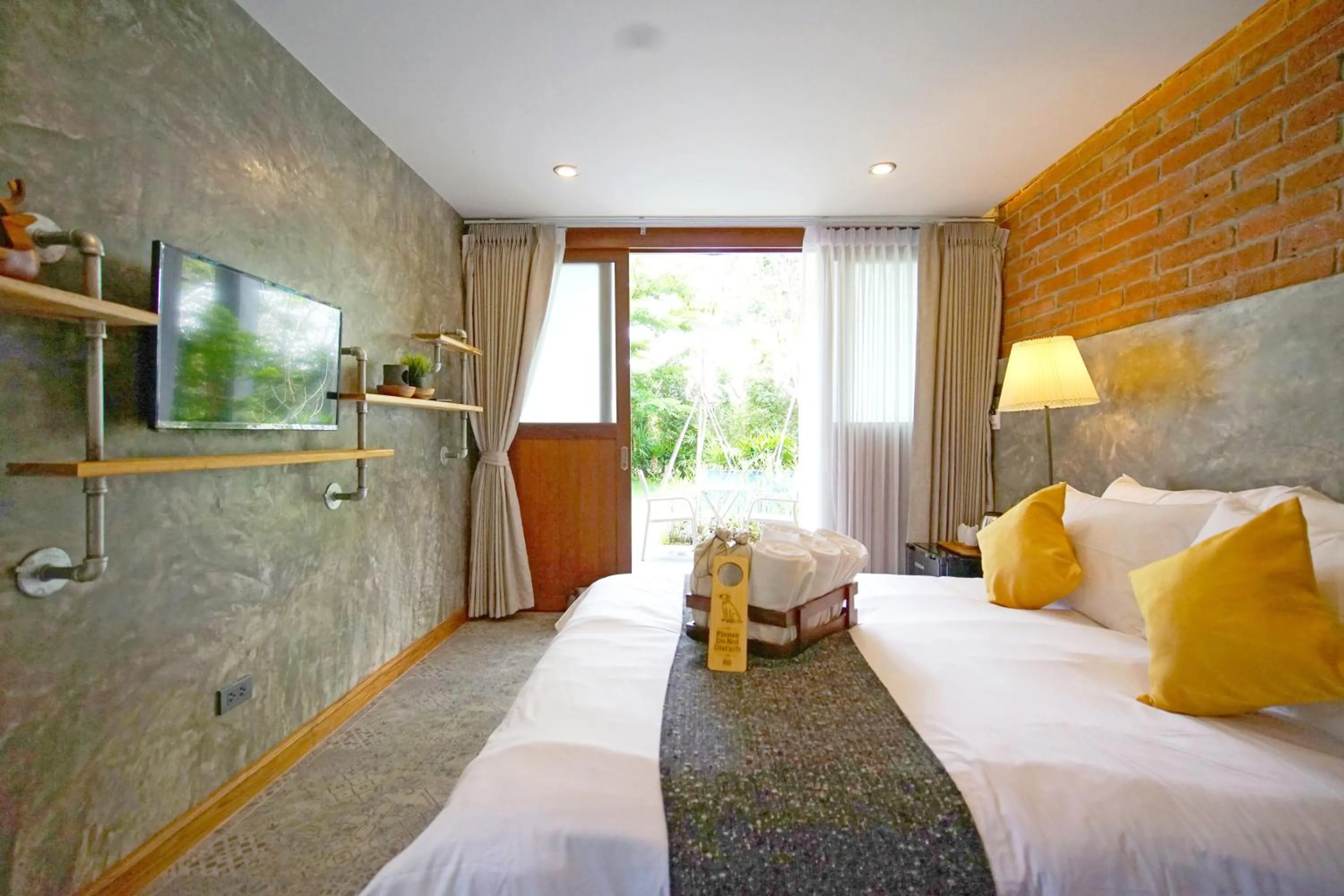 Bedroom, Bed in Yellow Pillow village